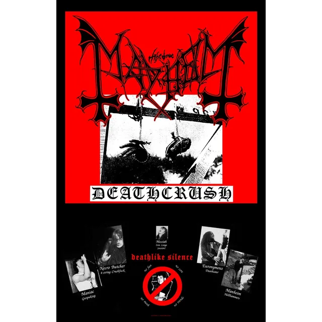 Mayhem Deathcrush tekstilplakat offisiell