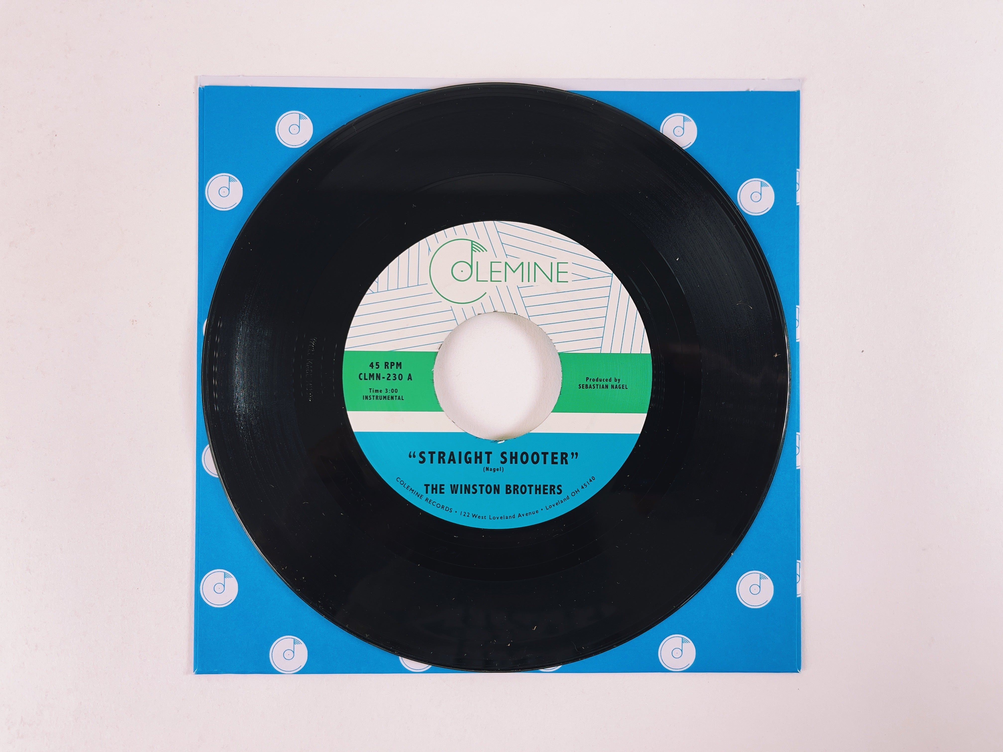 Winston Brothers Straight Shooter 7-tommer vinyl island sky blue