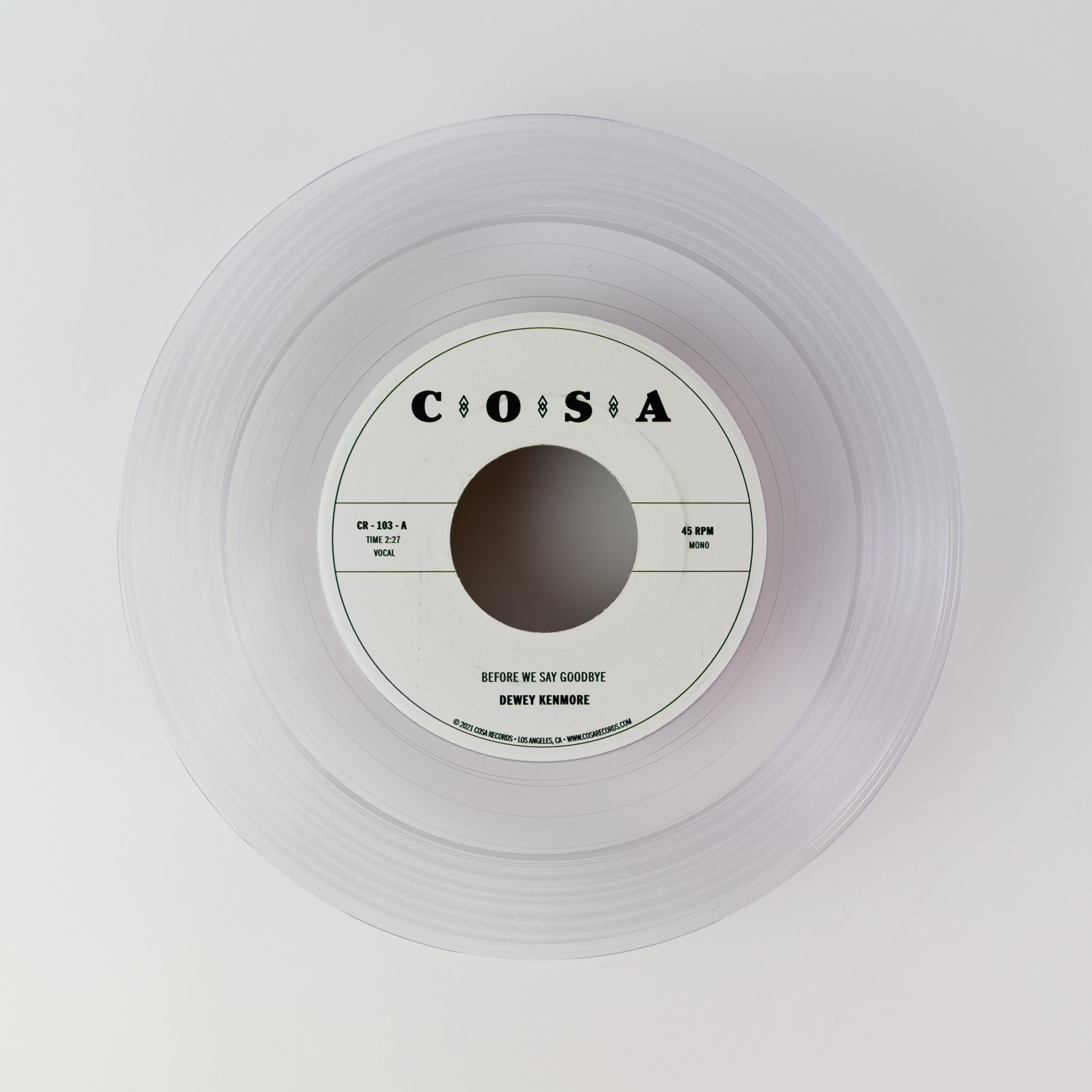 Dewey Kenmore Before We Say Goodbye 7" vinylsingel svart latin soul