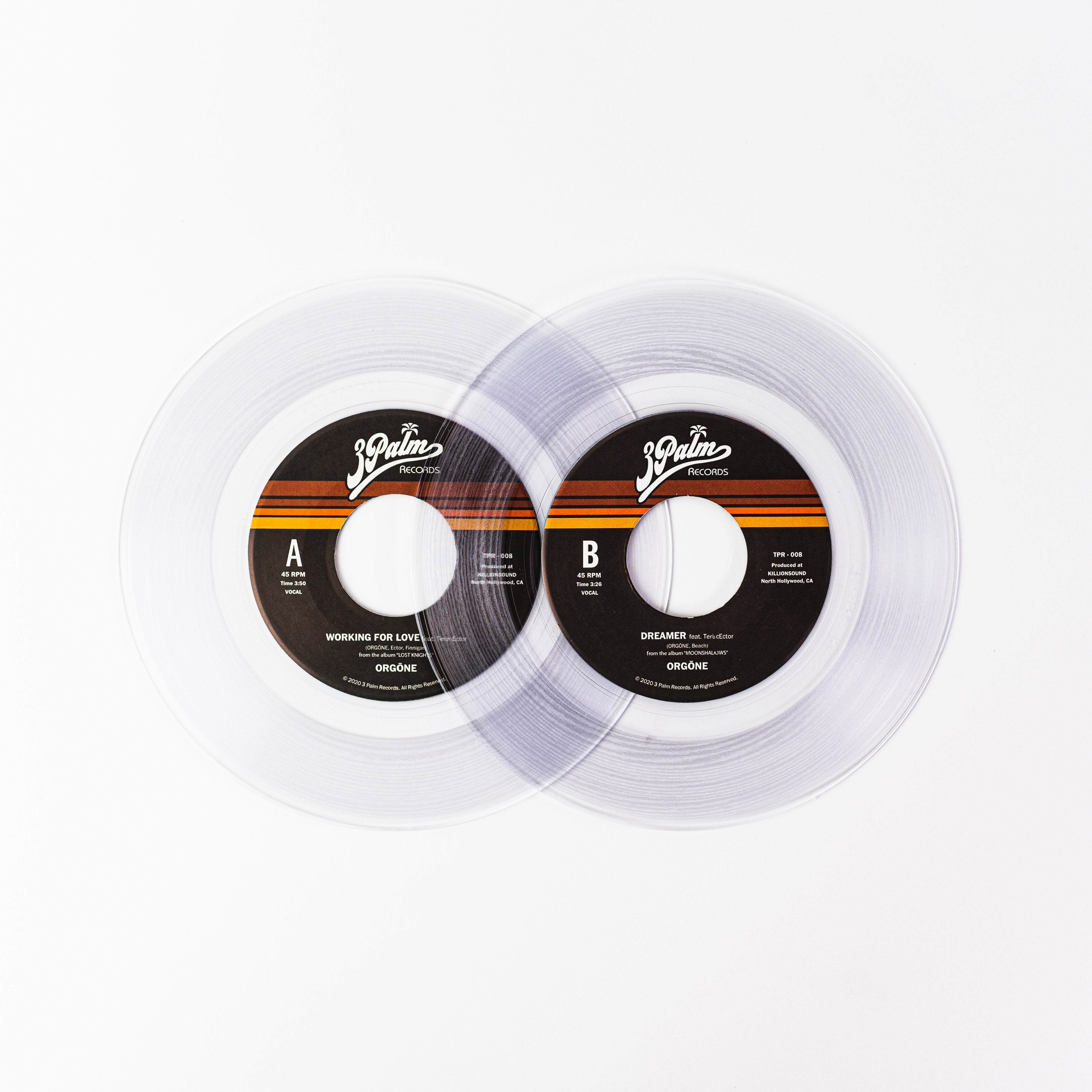 3 Palm Orgone Working For Love 7-tommer svart vinyl 45
