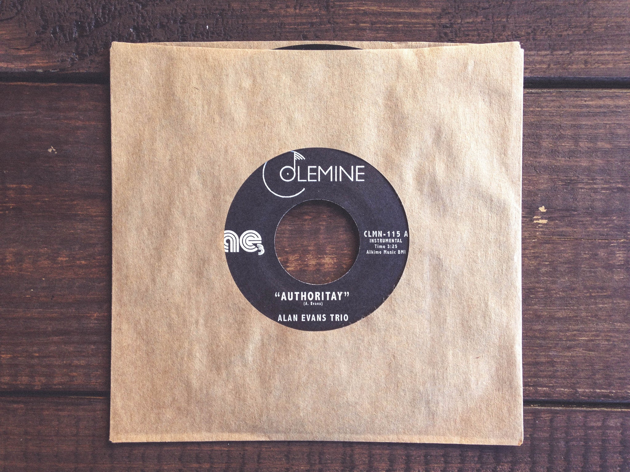 Alan Evans Trio Authoritay 7" singel svart vinyl
