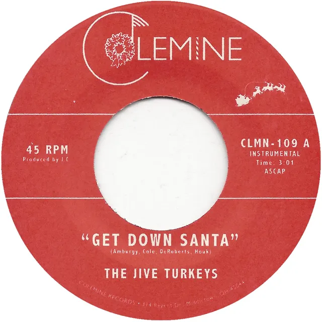 The Jive Turkeys Get Down Santa 7" grønn vinyl