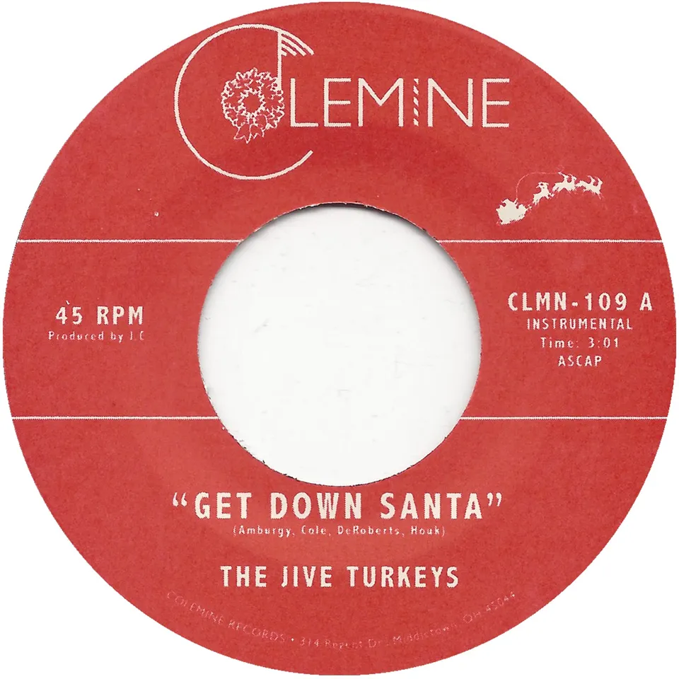 The Jive Turkeys Get Down Santa 7" grønn vinyl