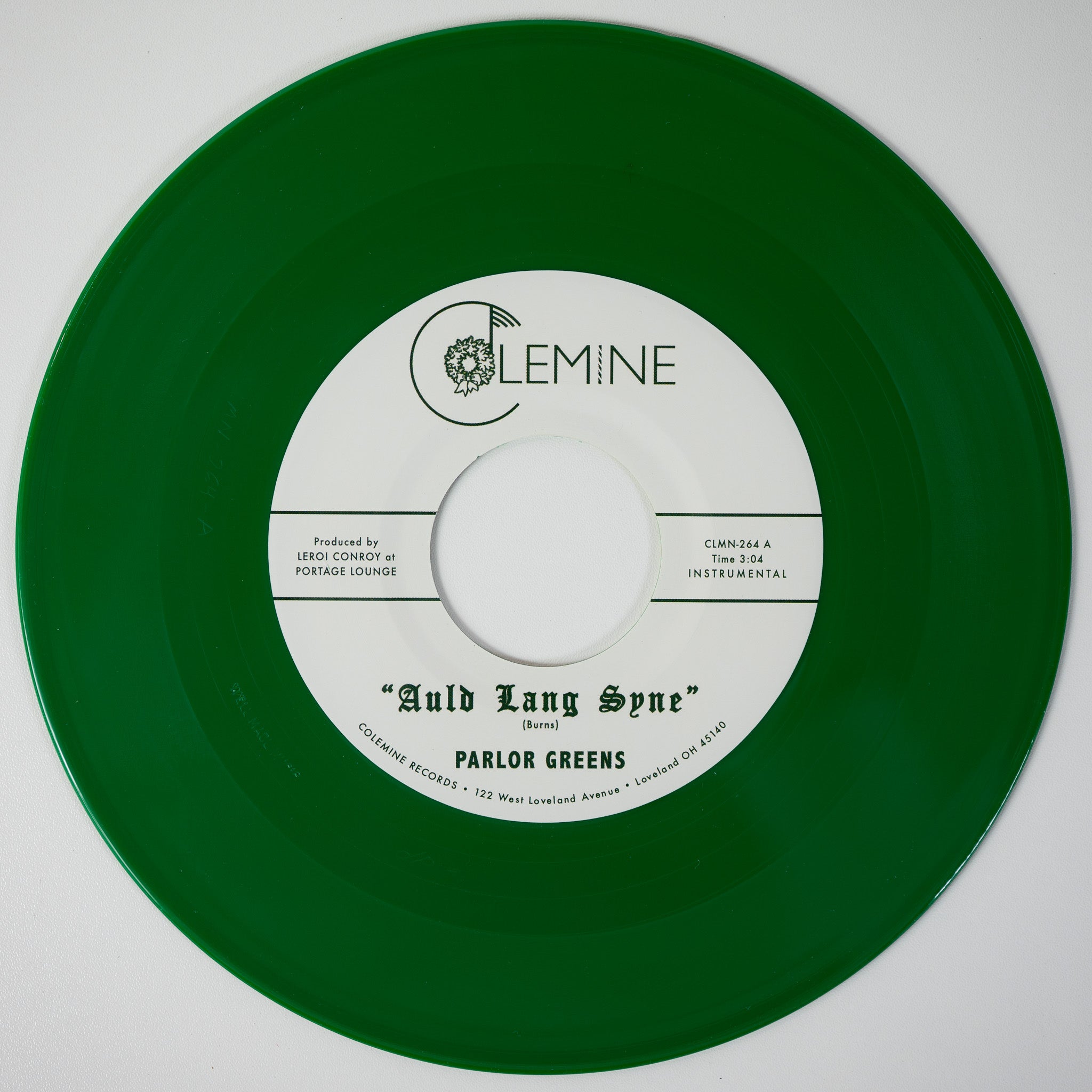 Colemine Parlor Greens Auld Lang Syne vinylsingel grønn jul