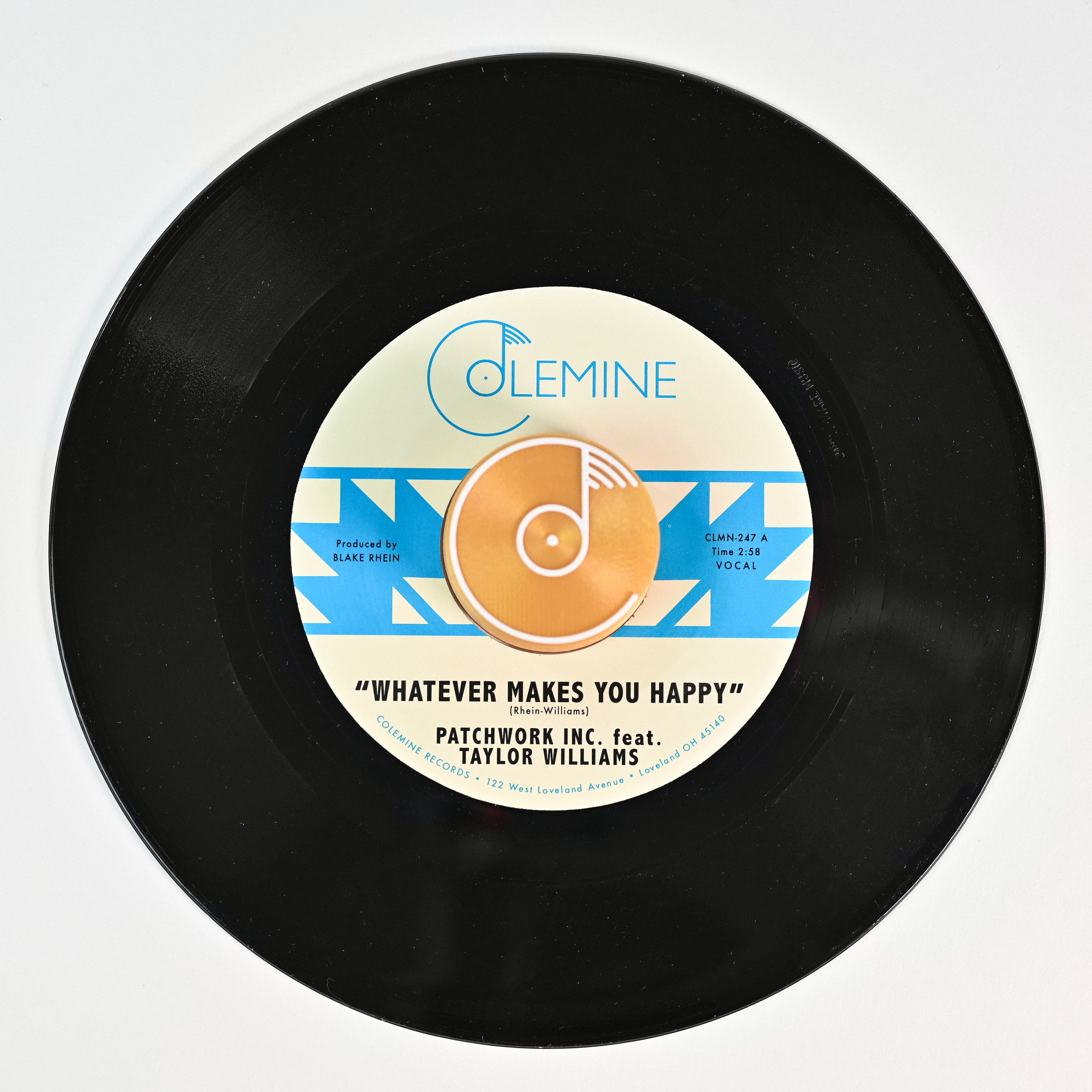Colemine Patchwork Inc Whatever Makes You Happy vinylsingle seaglass blue