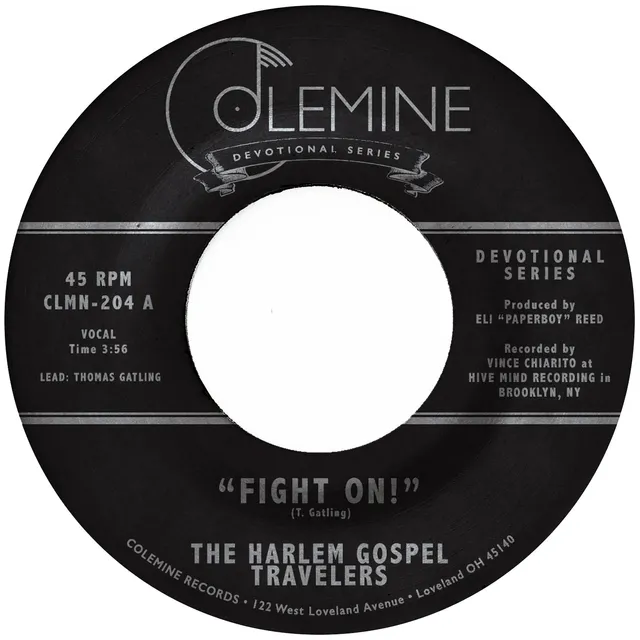 Colemine Harlem Gospel Travelers Fight On vinylsingel 7" klar