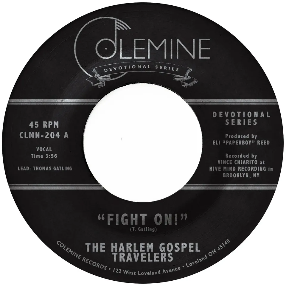 Colemine Harlem Gospel Travelers Fight On vinylsingel 7" klar