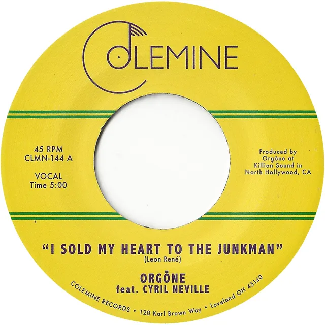 Colemine Orgone I Sold My Heart To The Junkman 7" vinylsingel svart