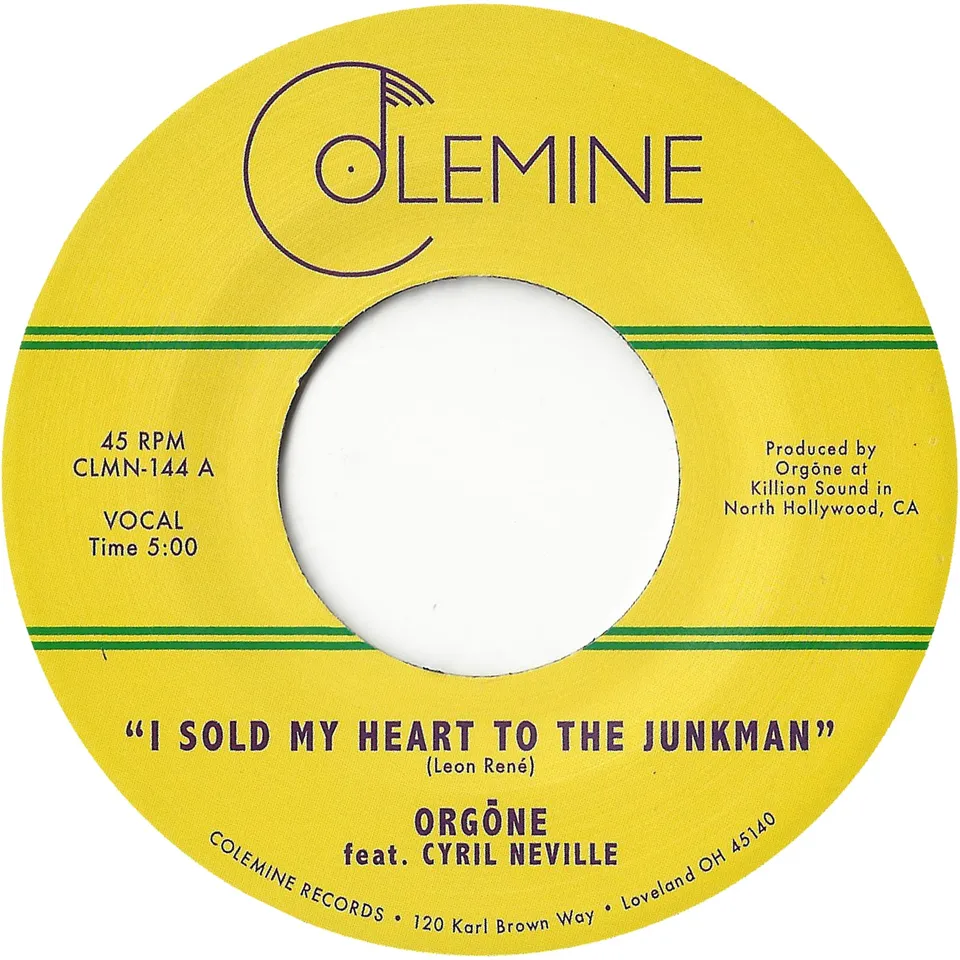 Colemine Orgone I Sold My Heart To The Junkman 7" vinylsingel svart