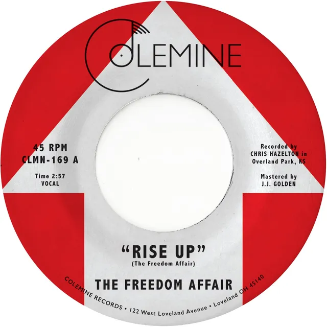 Freedom Affair Rise Up vinylsingel blå funk-soul