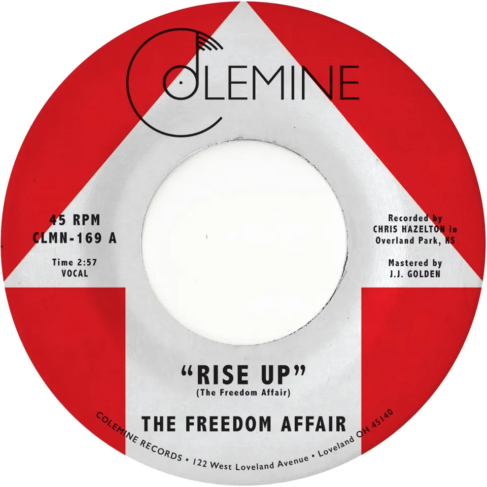 Freedom Affair Rise Up vinylsingel blå funk-soul