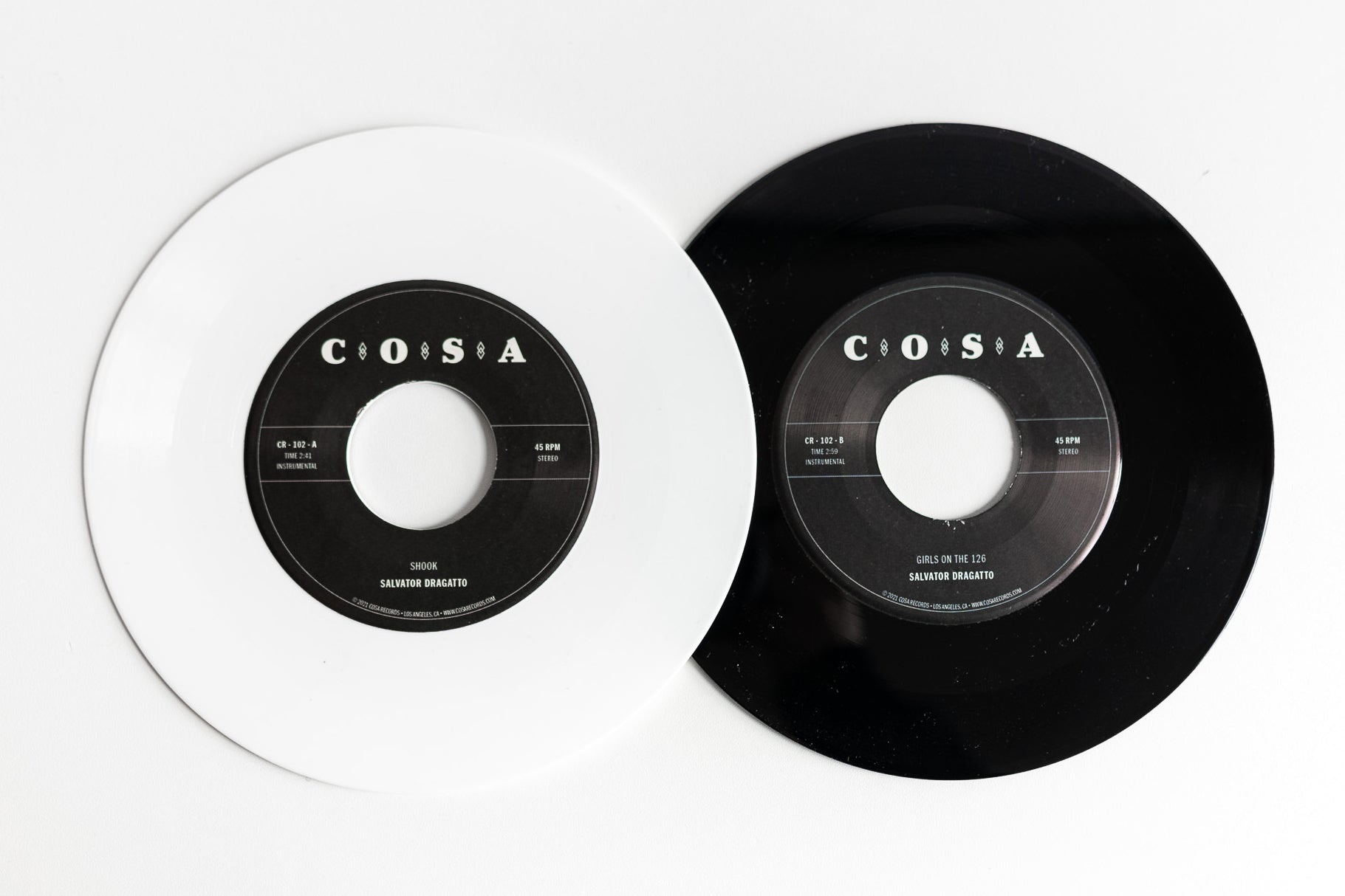 Salvator Dragatto N°1 7" hvit vinyl instrumental