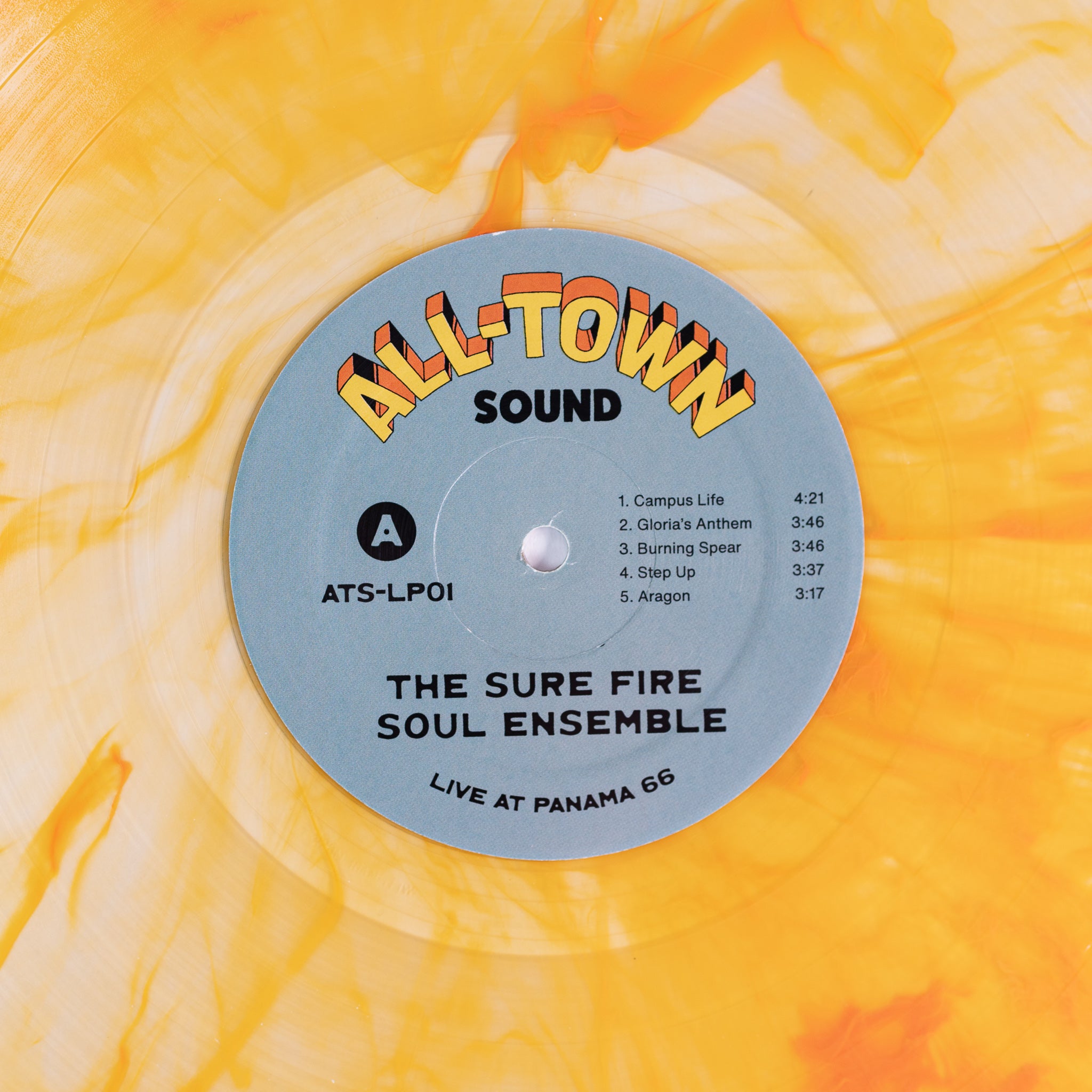 Sure Fire Soul Ensemble Live at Panama 66 LP orange swirl