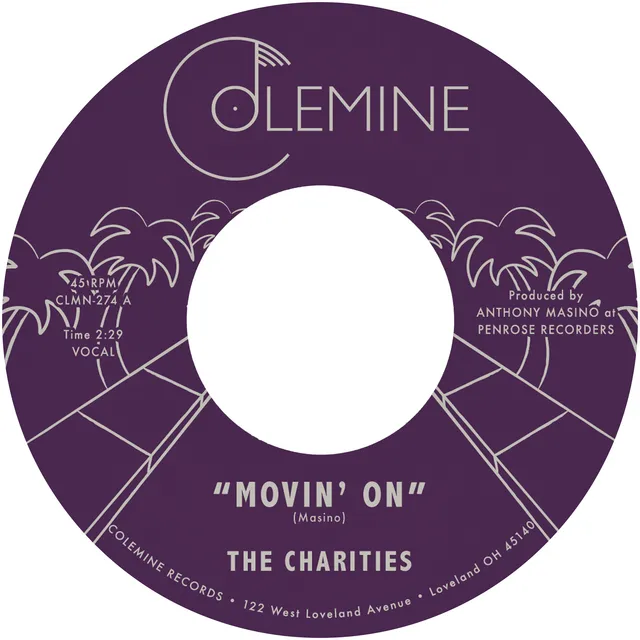 Charities Movin On vinylsingel grå 7-tommer sweet soul