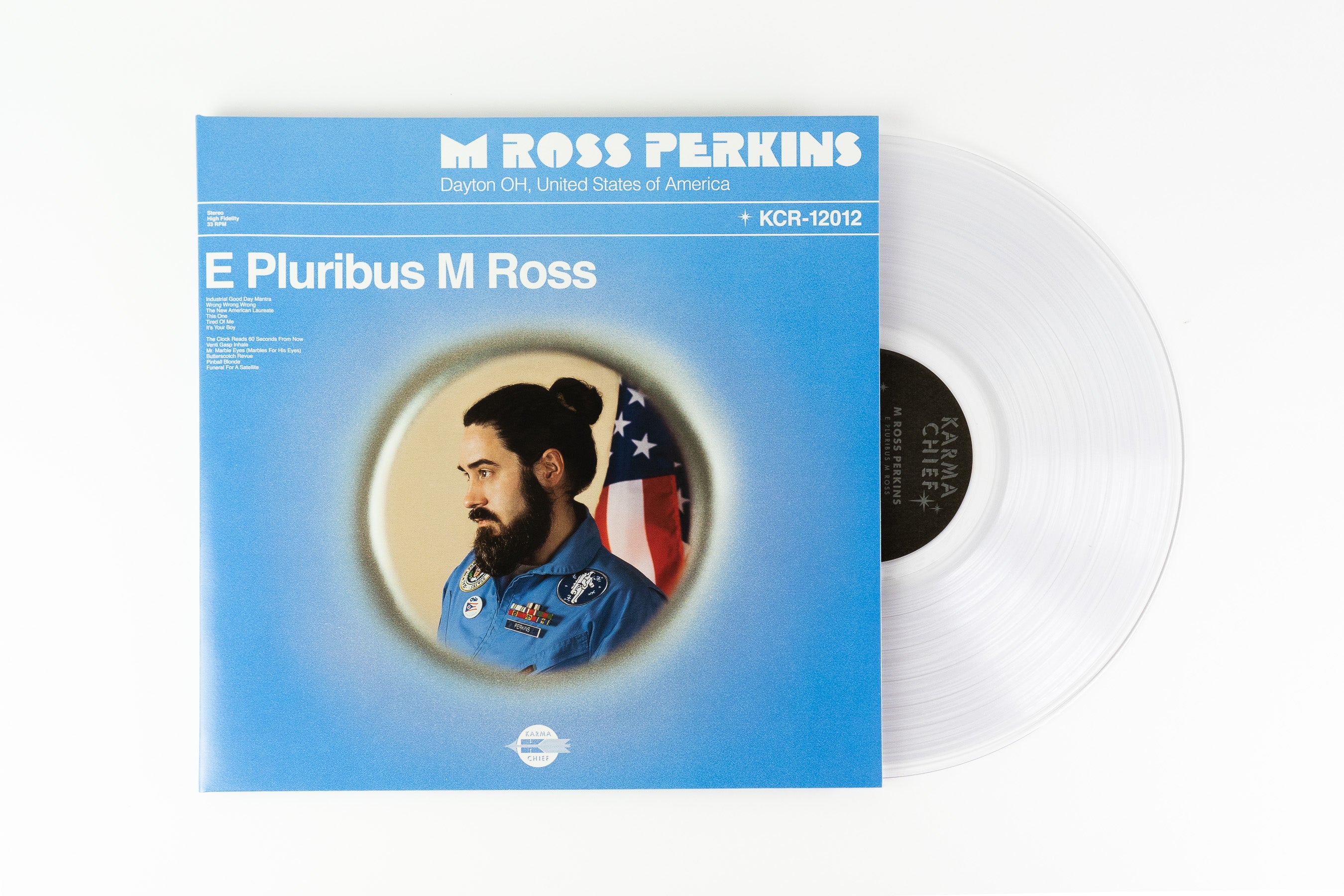 M Ross Perkins E Pluribus M Ross LP blå vinyl psykedelisk pop