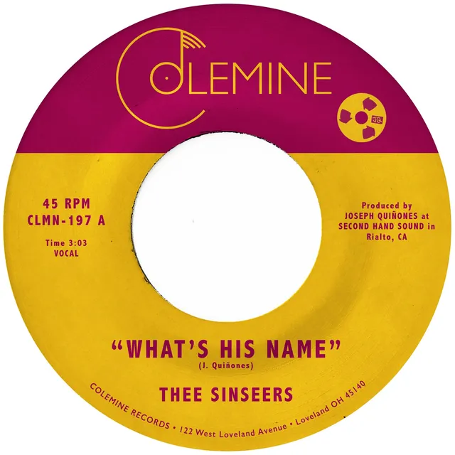 Colemine Thee Sinseers What's His Name vinylsingel fuchsia 7"