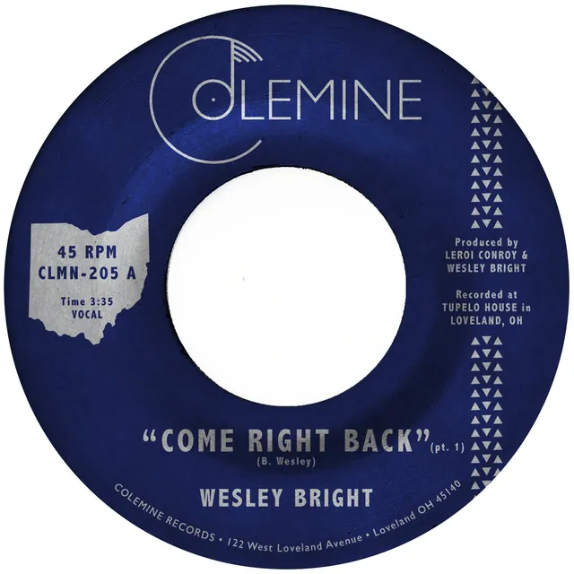 Wesley Bright Come Right Back vinylsingel rød sweetsoul