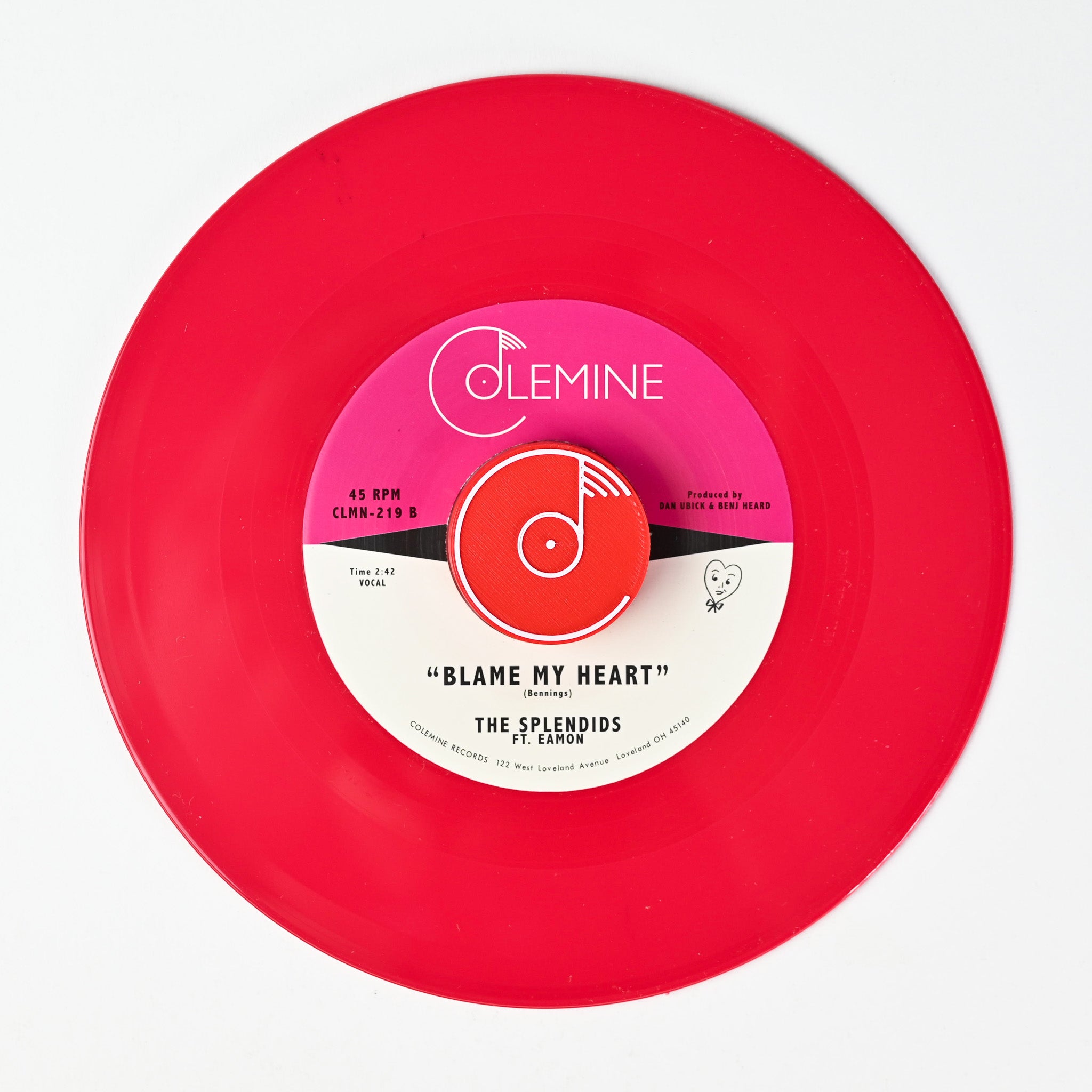The Splendids Cry Baby Cry 7-tommer Opaque Red doo-wop