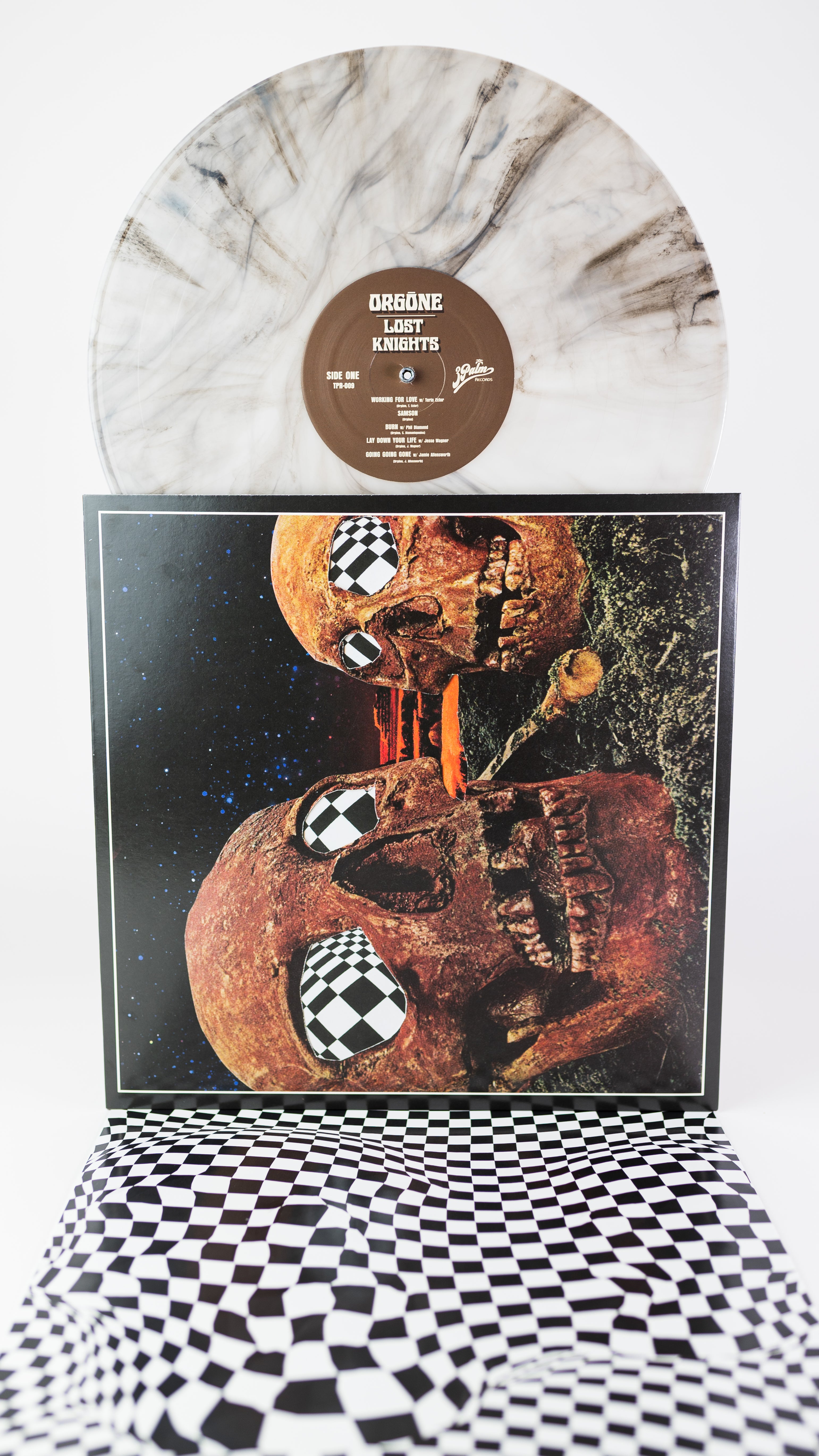 Orgone Lost Knights vinylplate hvit svart marbled LP