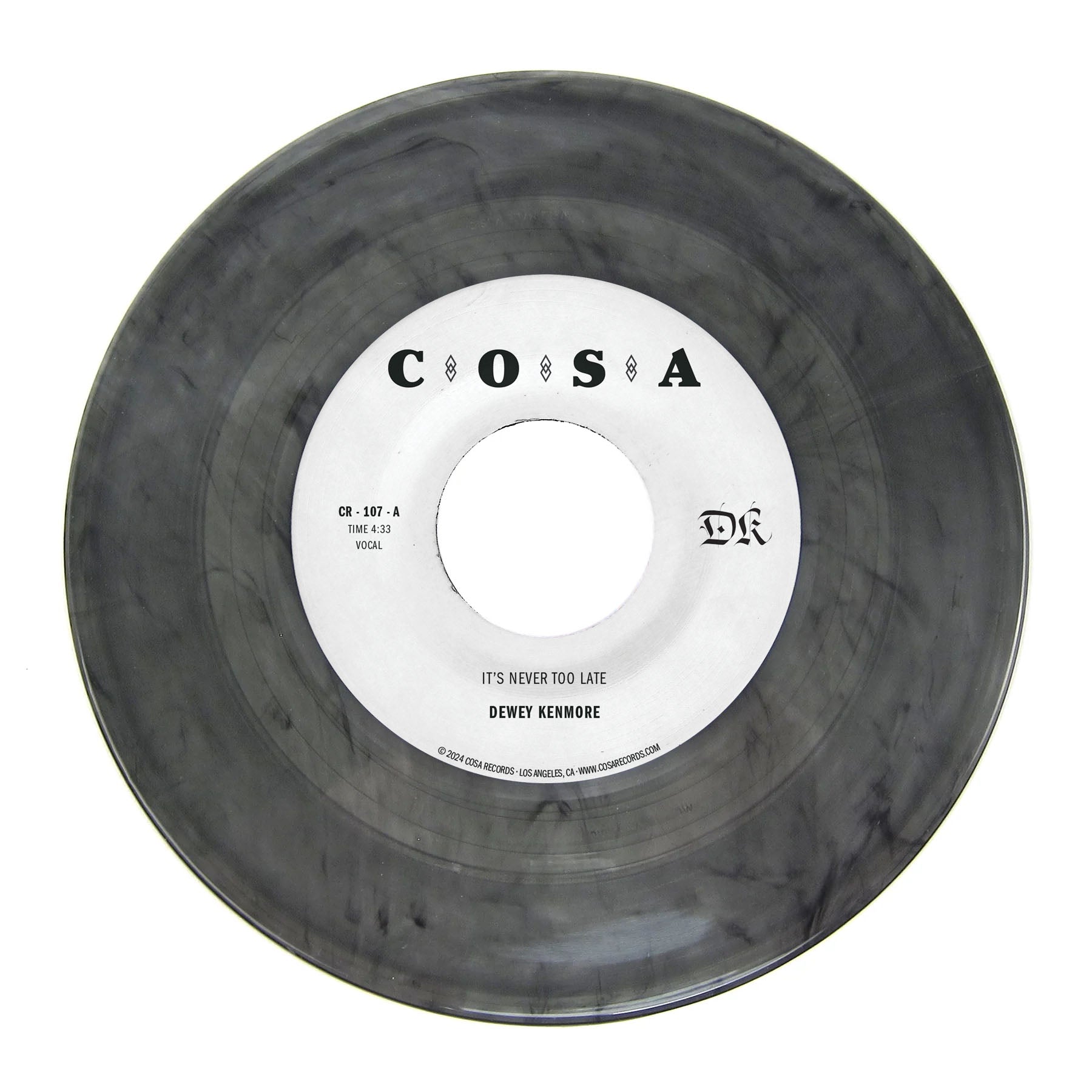 Dewey Kenmore It's Never Too Late CR-107 7" singel vinyl
