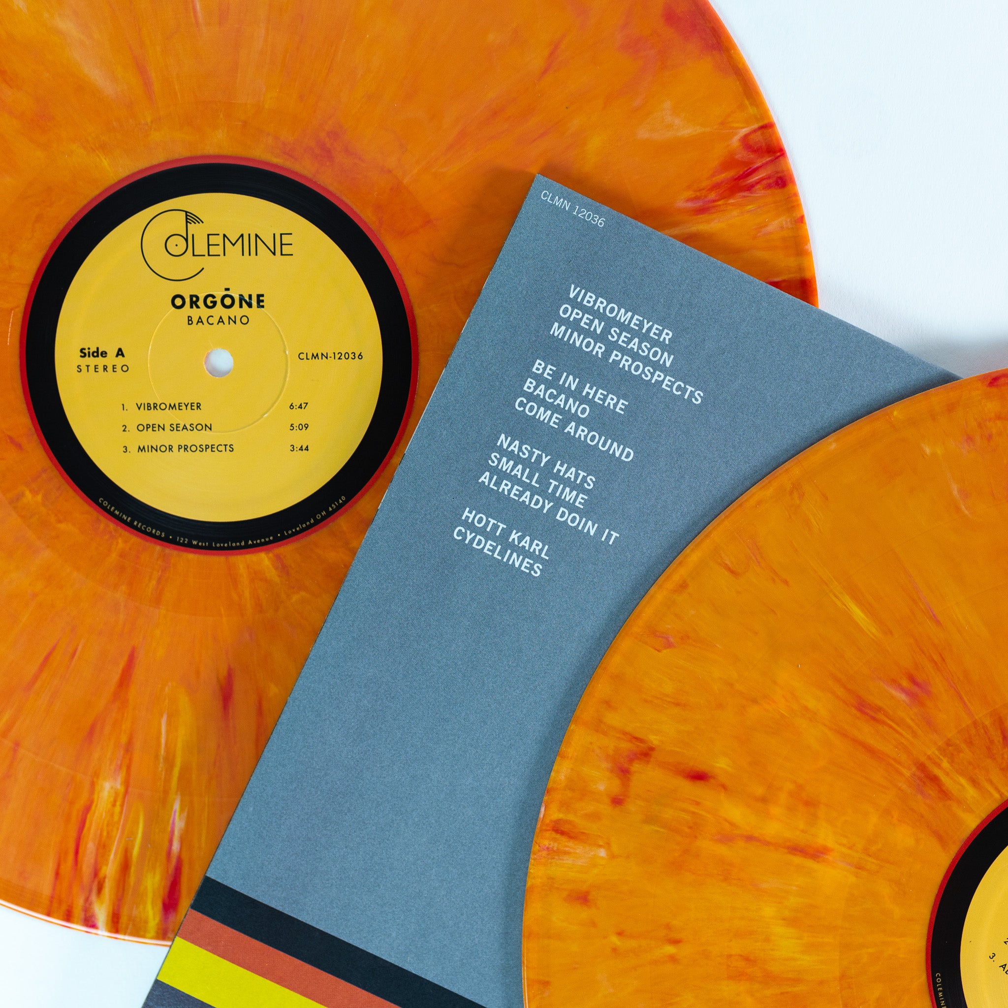 Colemine Orgone Bacano vinylplate creamsicle LP funk