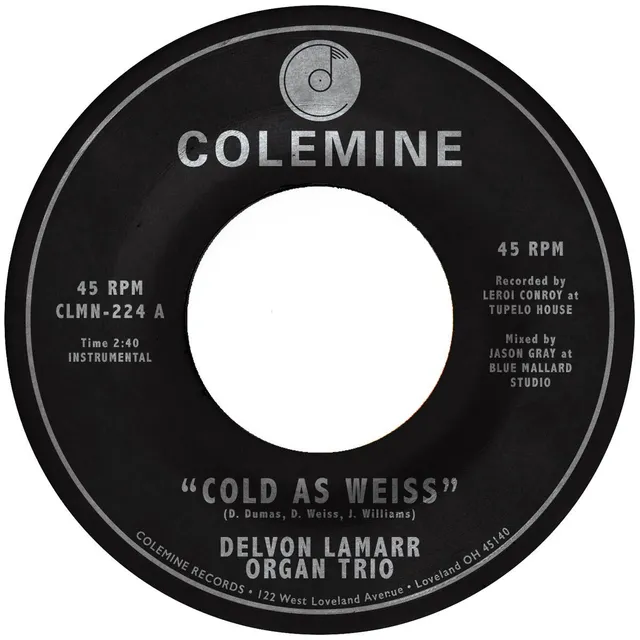 Delvon Lamarr Organ Trio Cold As Weiss vinylsingel blå 7-tommer funk