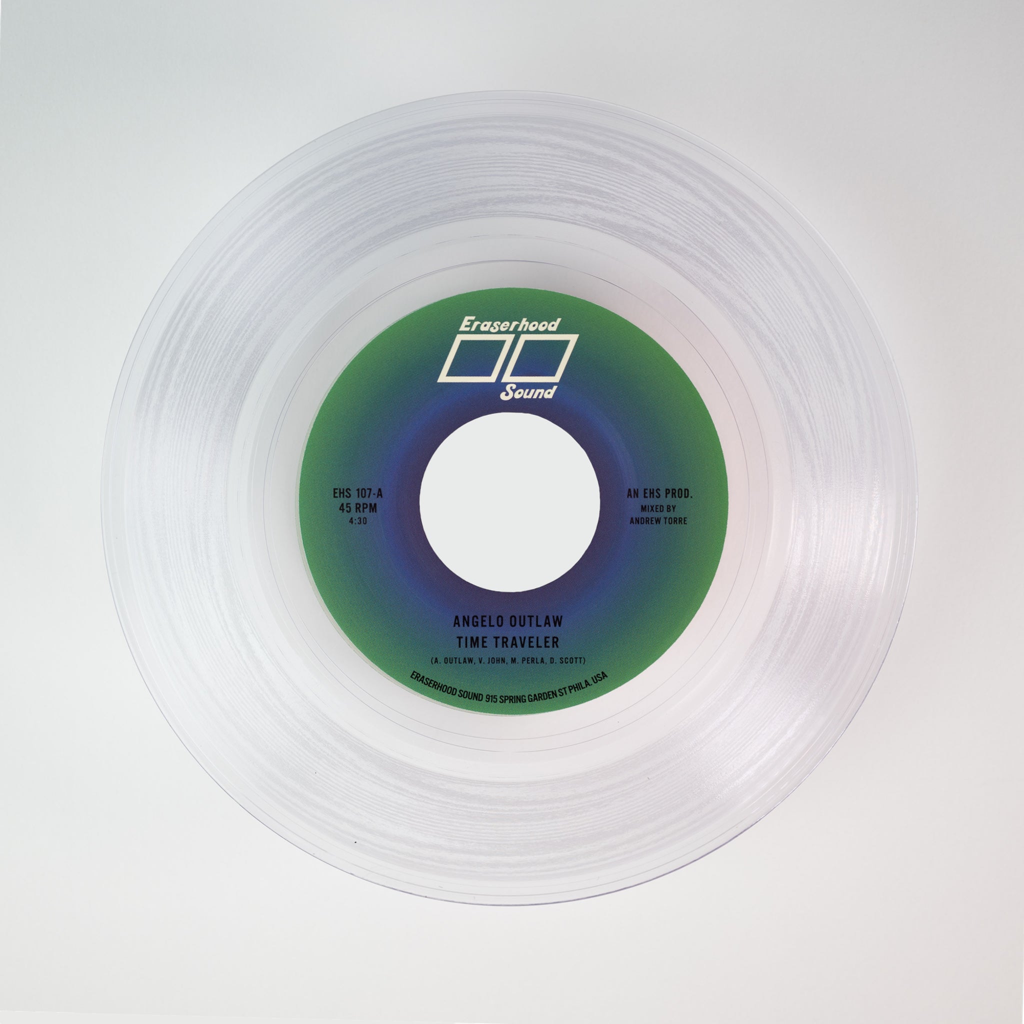 Angelo Outlaw Time Traveler vinylsingel klar 7-tommer
