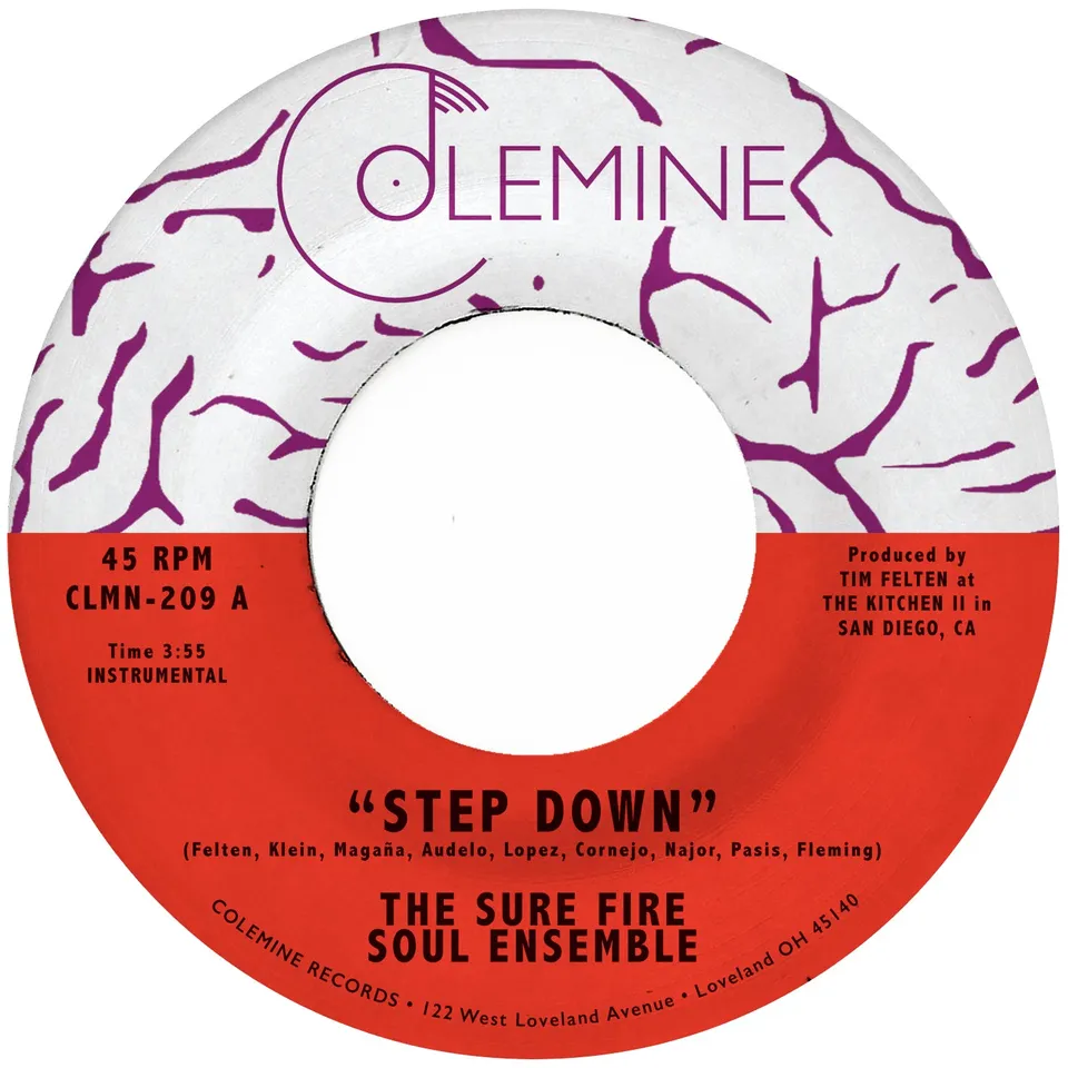 Colemine Sure Fire Soul Ensemble Step Down 7" vinylsingel klar funk