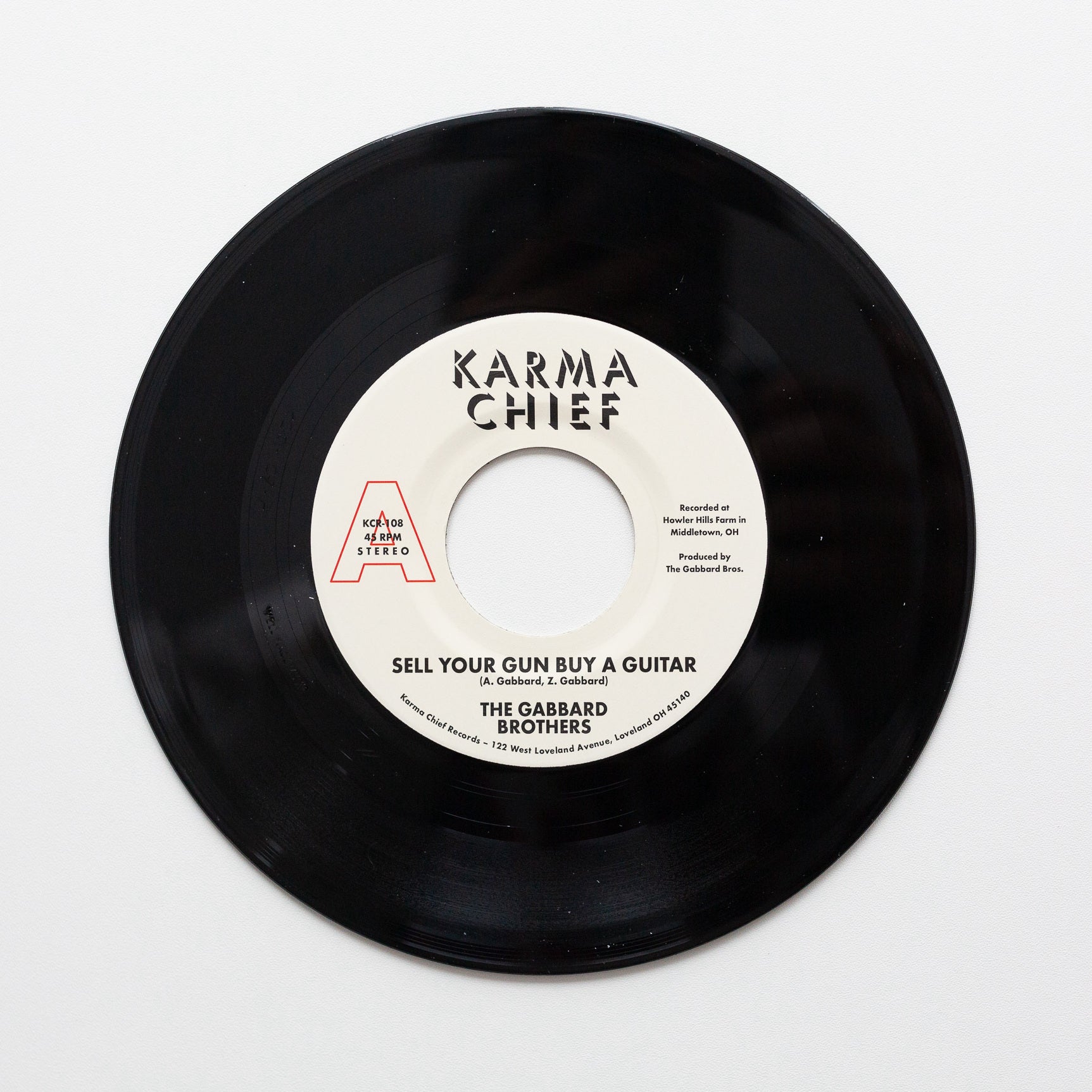 Karma Chief Gabbard Brothers Sell Your Gun 7" teal vinyl