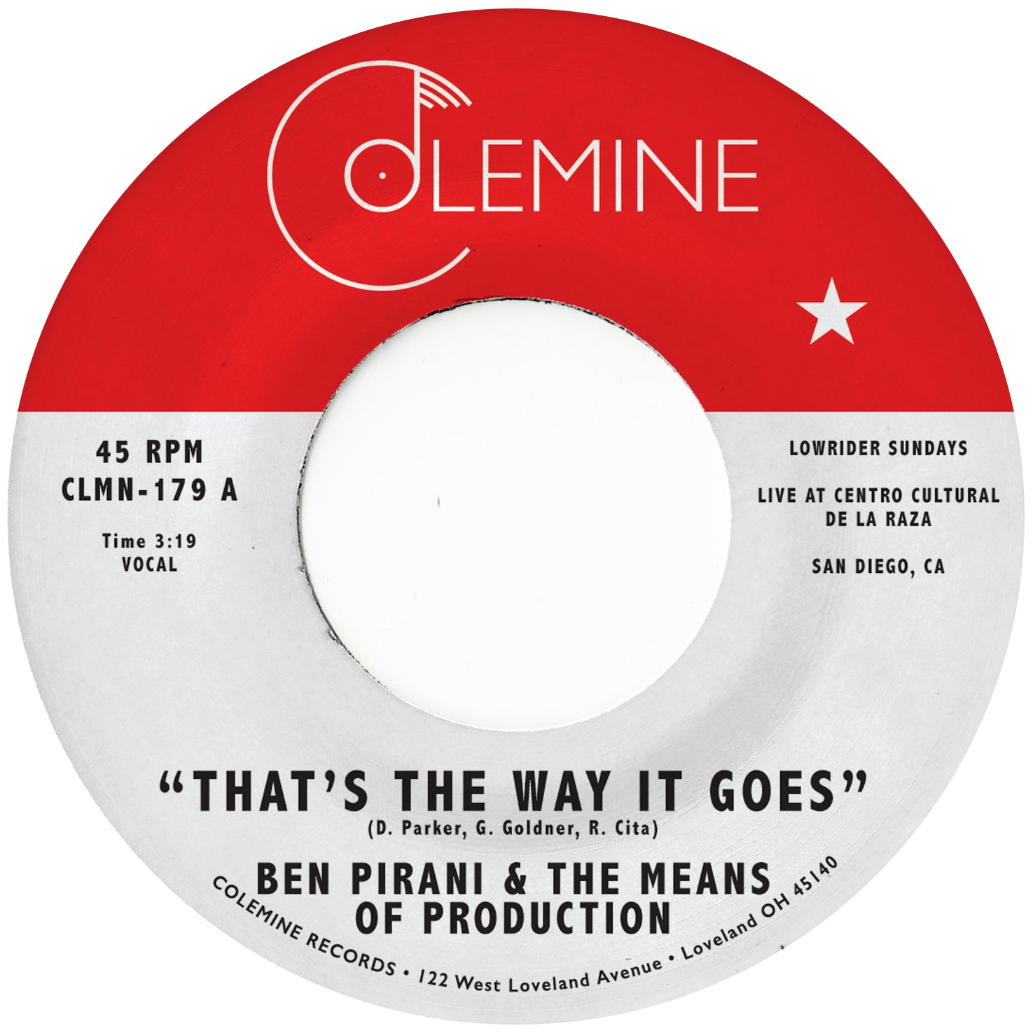 Ben Pirani That's The Way It Goes 7" vinyl handwritten