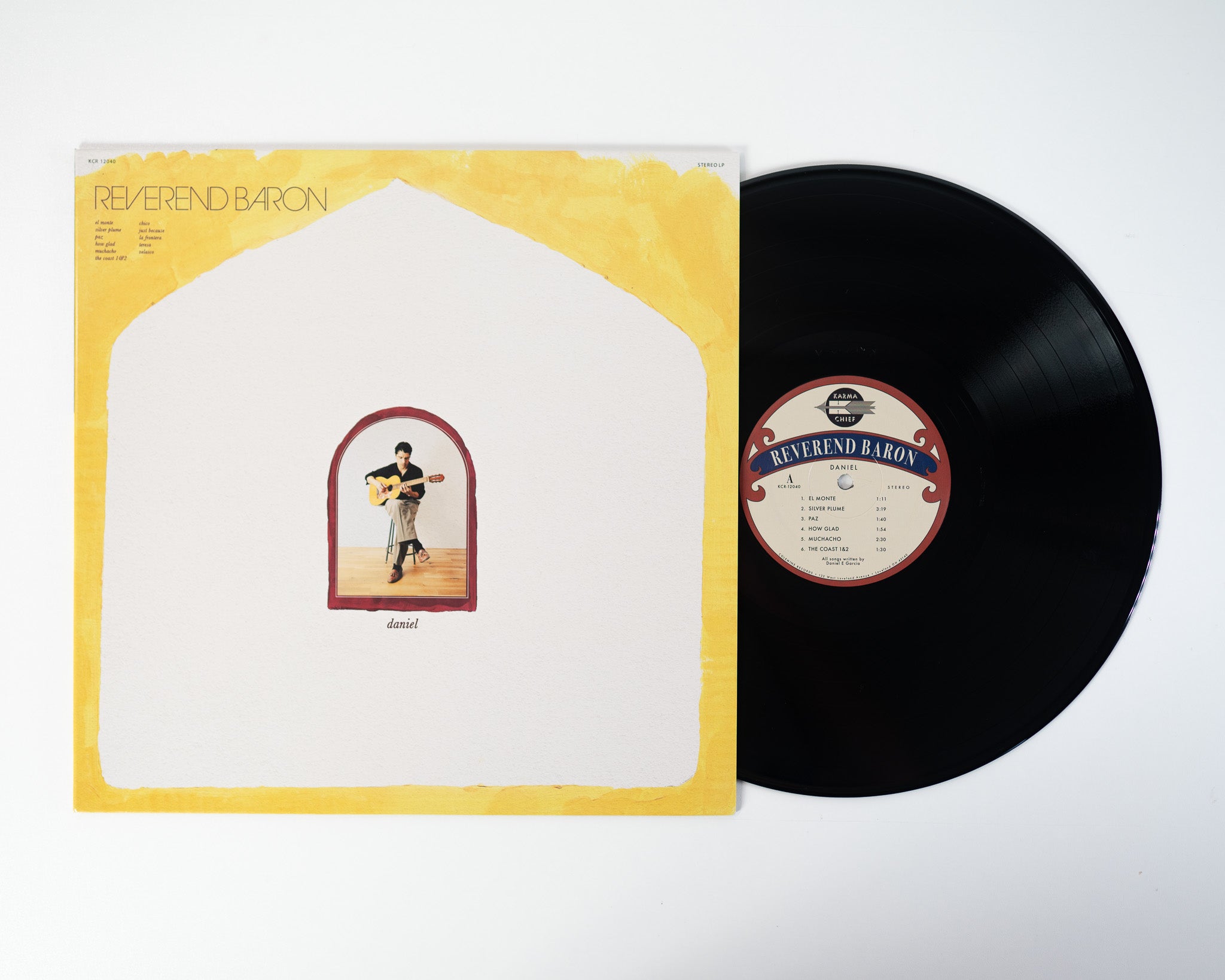 Reverend Baron Daniel LP vinyl maroon black swirl