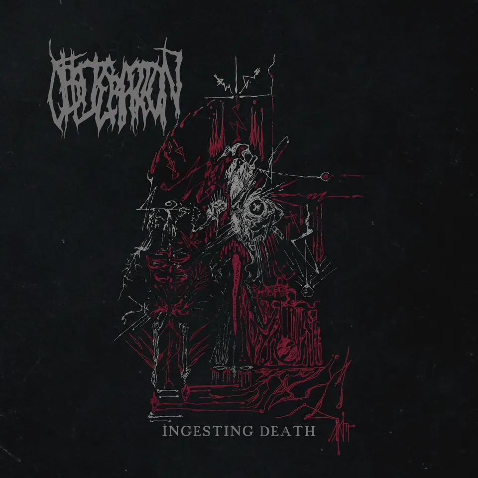 Obliteration Ingesting Death LP samleplate
