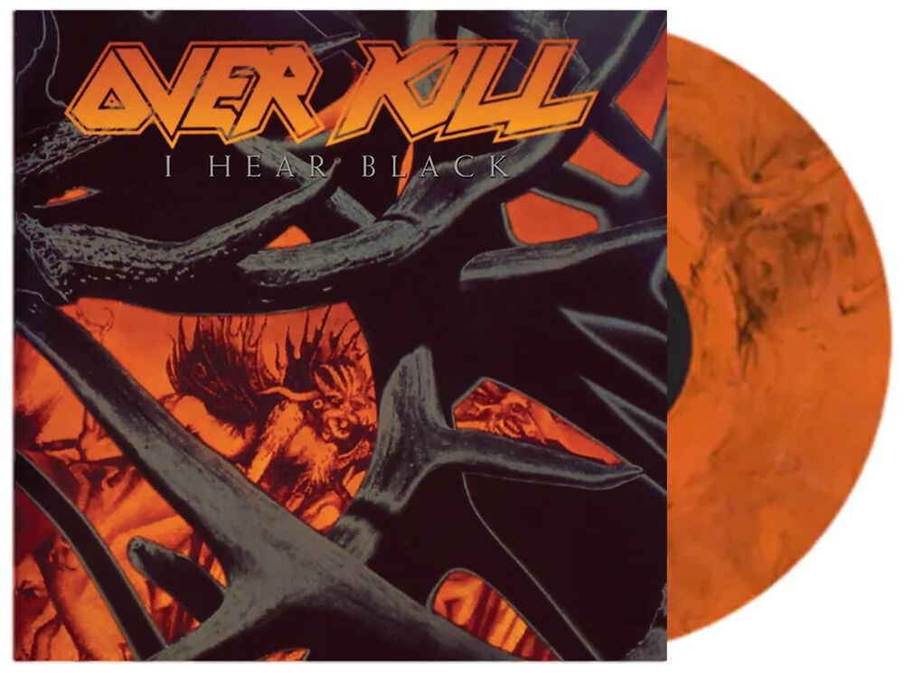 Overkill I Hear Black LP orange marble thrash