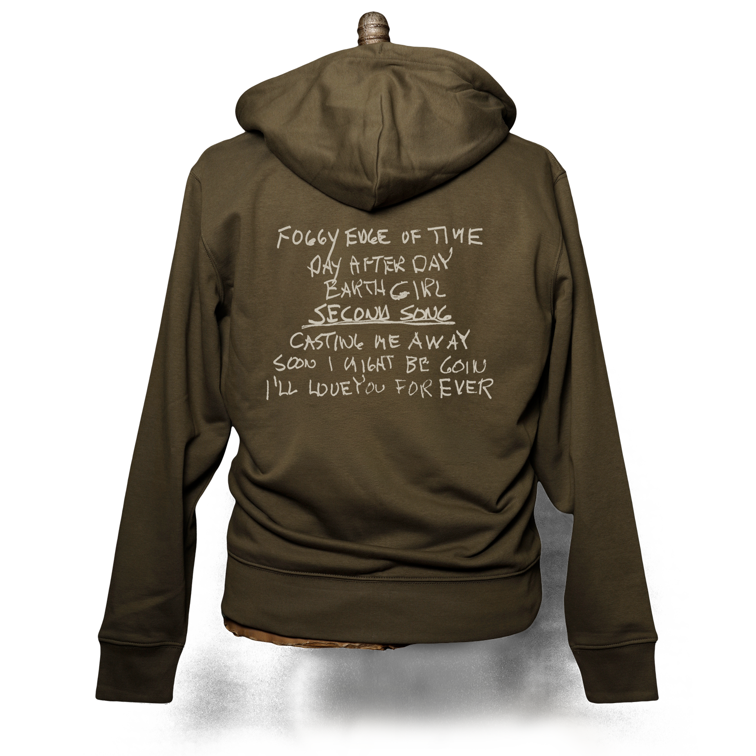 Neil Young Second Song zip-hettegenser khaki unisex