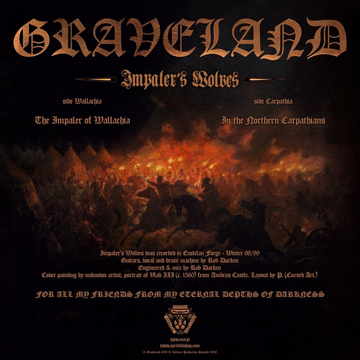 Graveland Impaler's Wolves LP 180g black metal