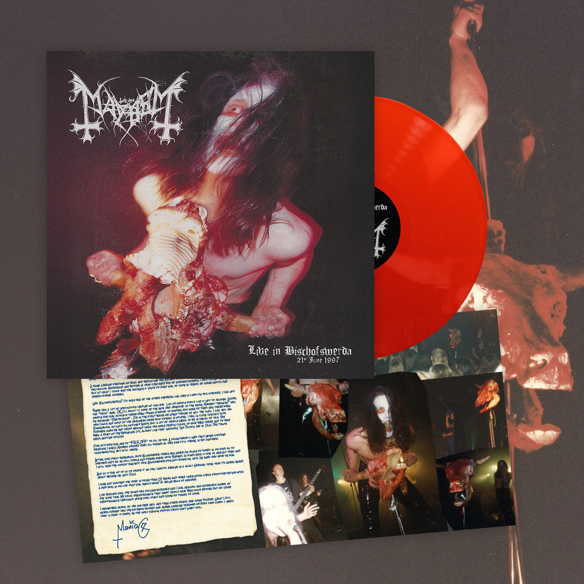 MAYHEM Live In Bischofswerda LP vinyl rød