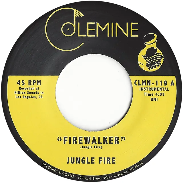 Colemine Jungle Fire Firewalker singel 7" svart afrobeat