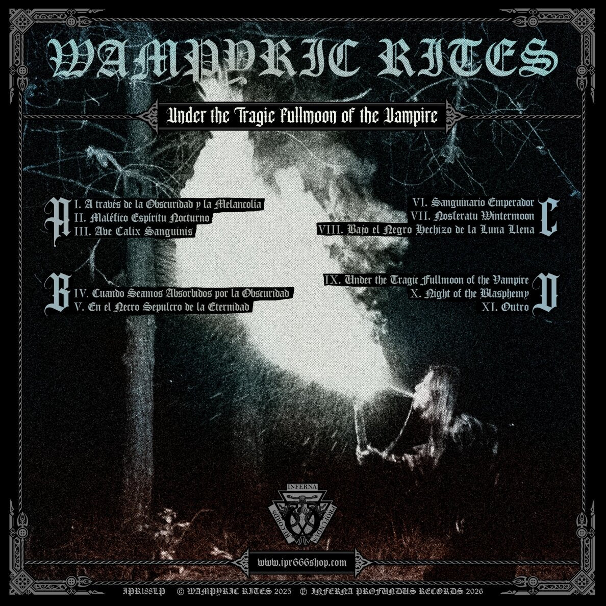 Wampyric Rites Under the Tragic Fullmoon 2LP vinyl svart 180g