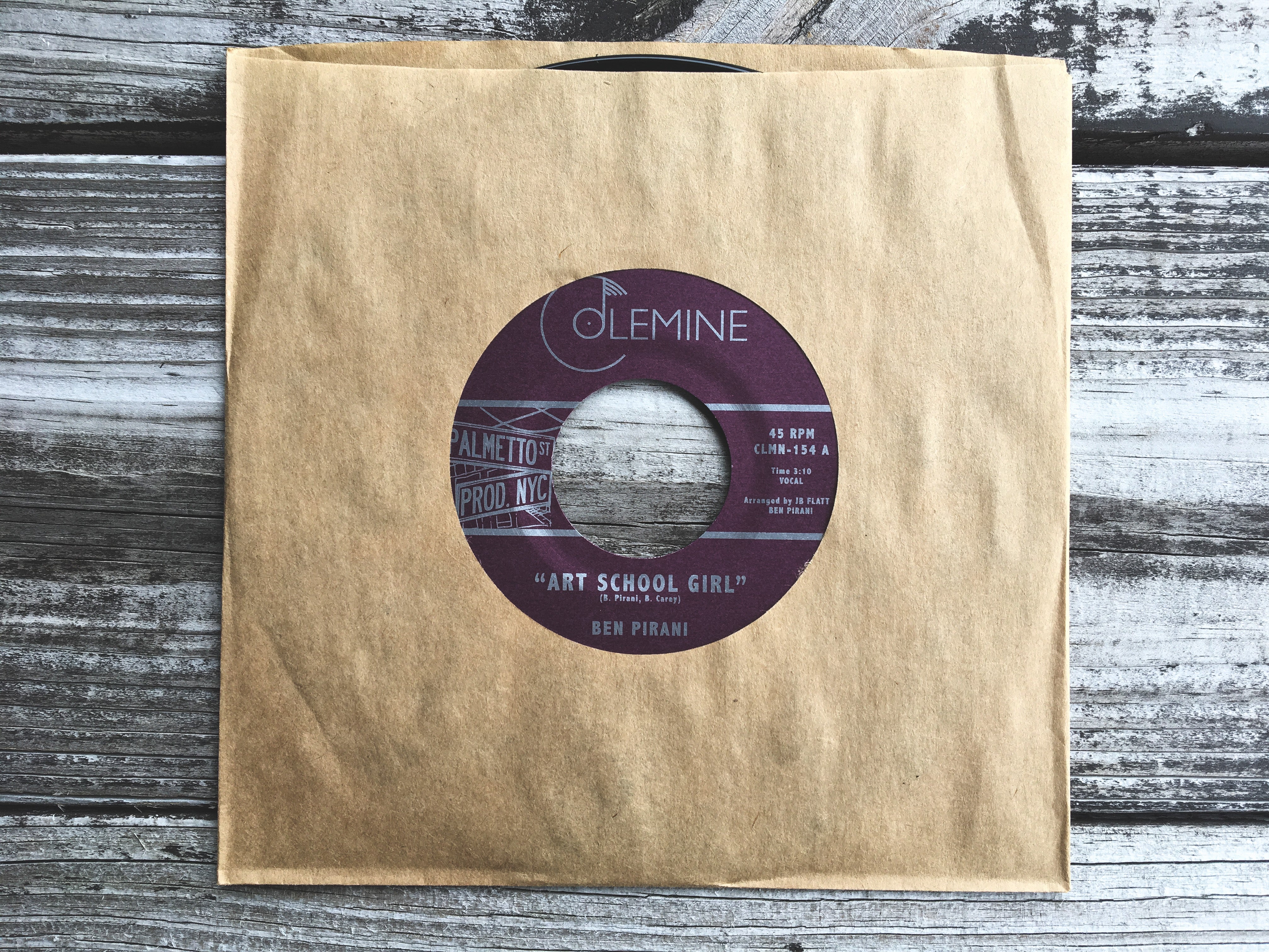 Colemine Ben Pirani Art School Girl vinylsingel 7" lilla soul