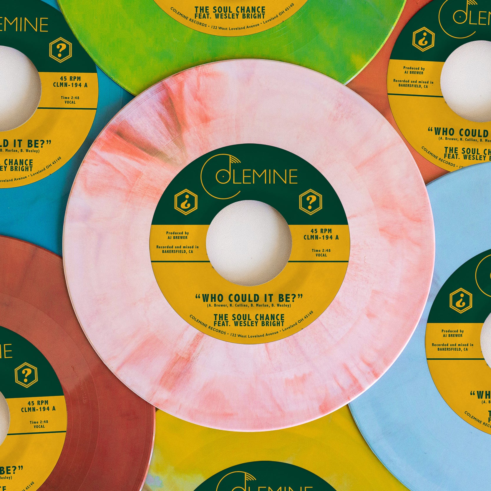 Soul Chance Wesley Bright Who Could It Be 7" farget vinyl
