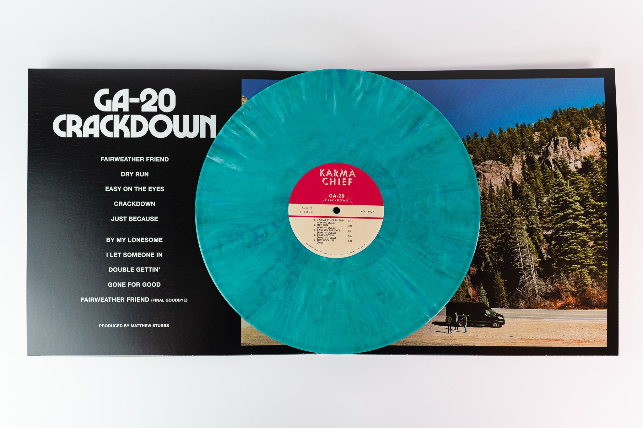 GA-20 Crackdown LP seafoam green vinyl blues