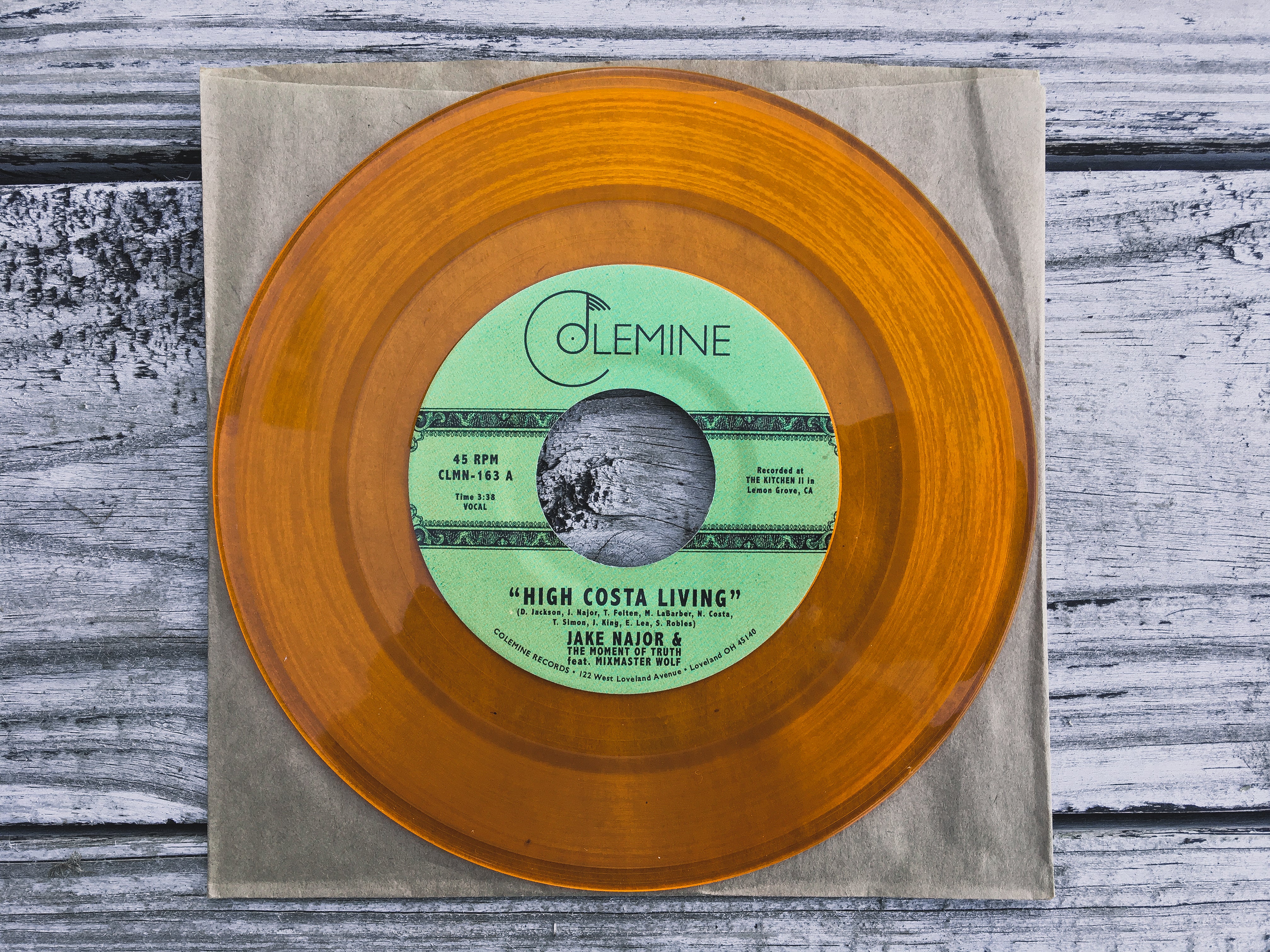 Colemine Jake Najor High Costa Living vinylsingel oransje funk