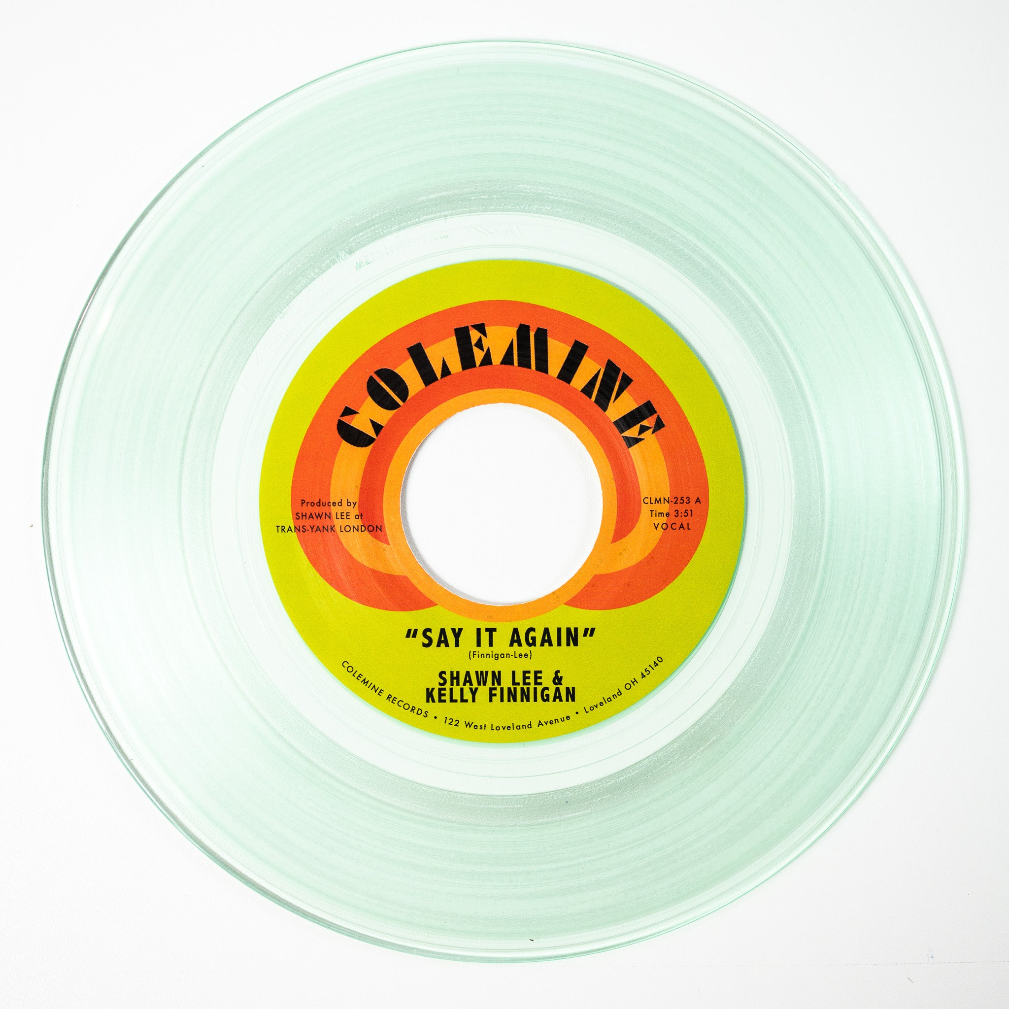 Colemine Shawn Lee Kelly Finnigan Say It Again vinylsingle clear