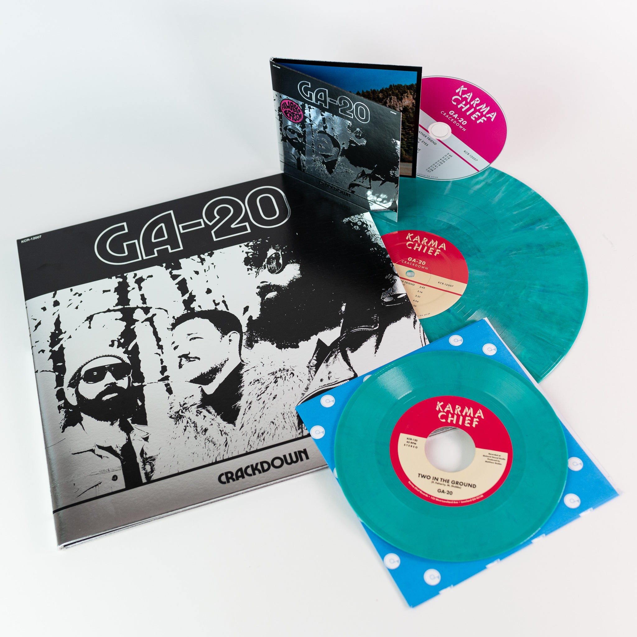 GA-20 Crackdown LP seafoam green vinyl blues