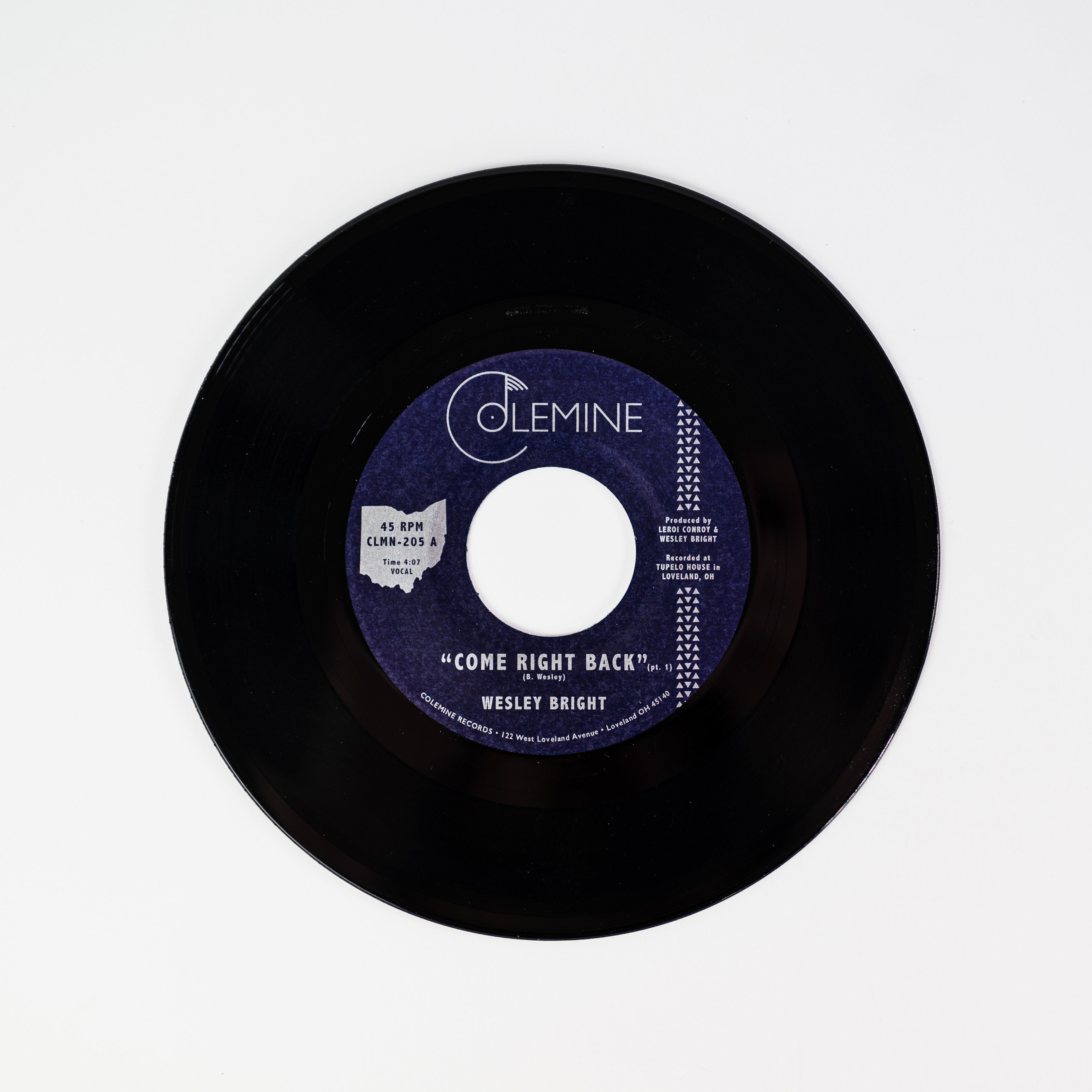 Wesley Bright Come Right Back vinylsingel rød sweetsoul
