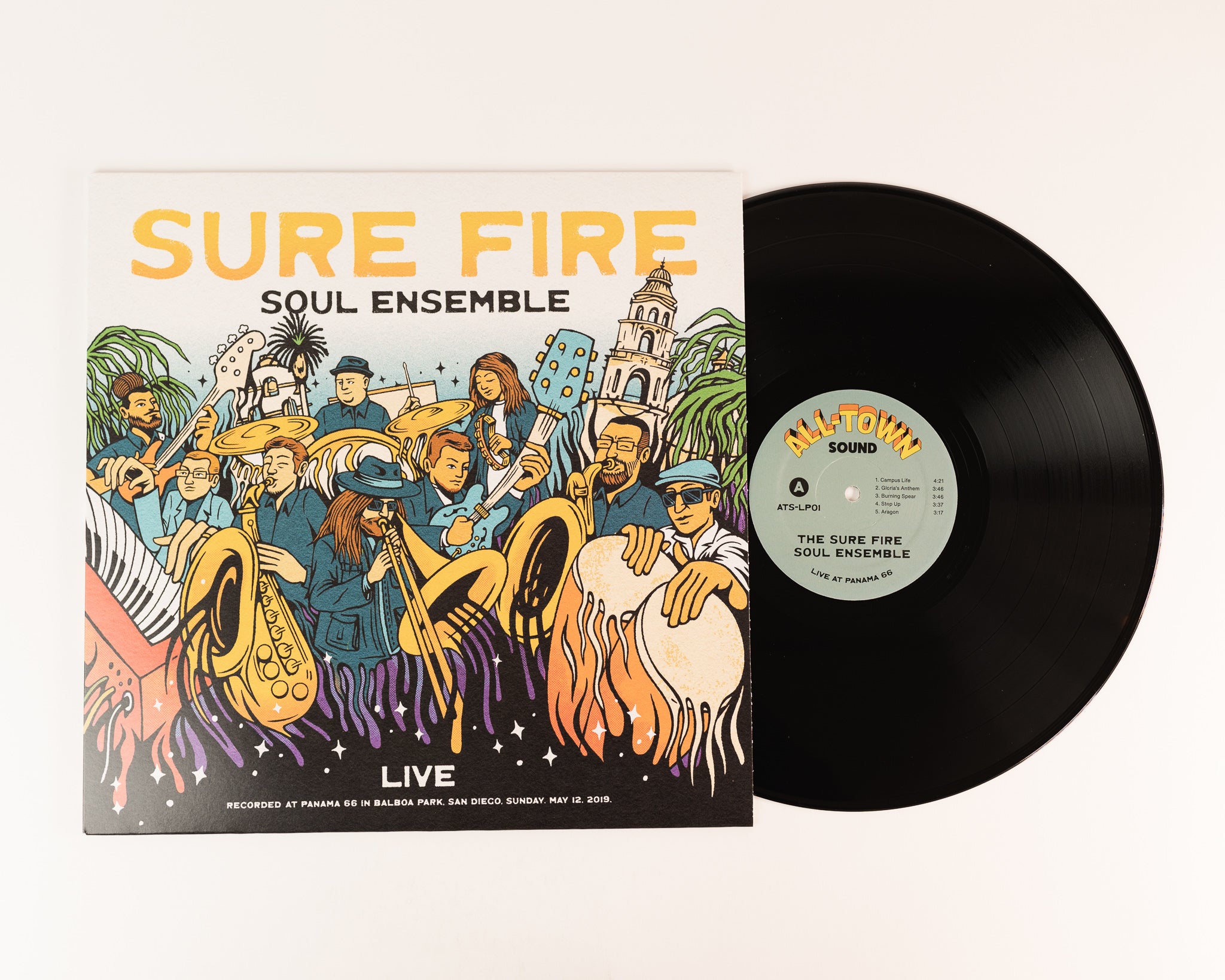 Sure Fire Soul Ensemble Live at Panama 66 LP orange swirl