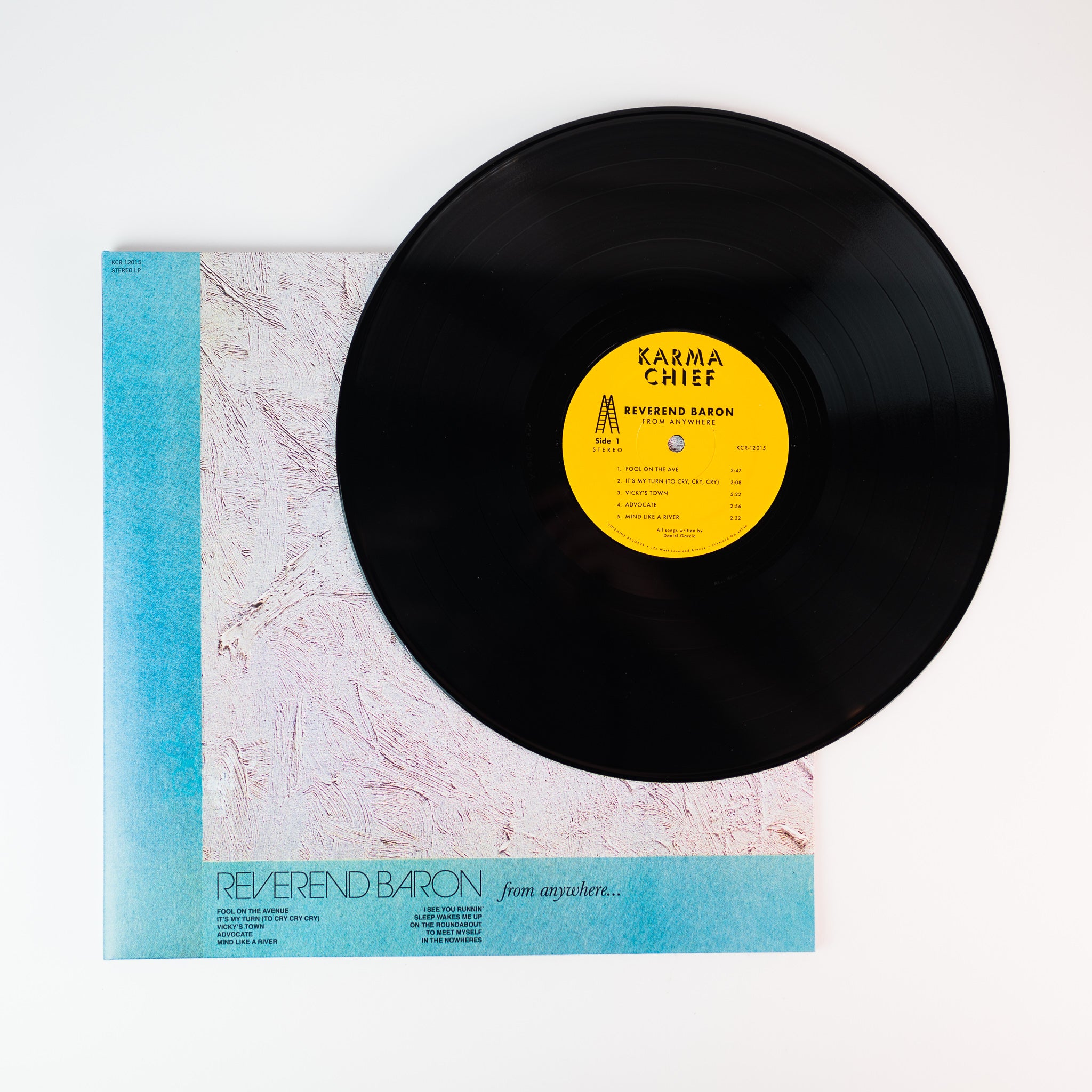 Reverend Baron From Anywhere LP maroon signert singer-songwriter