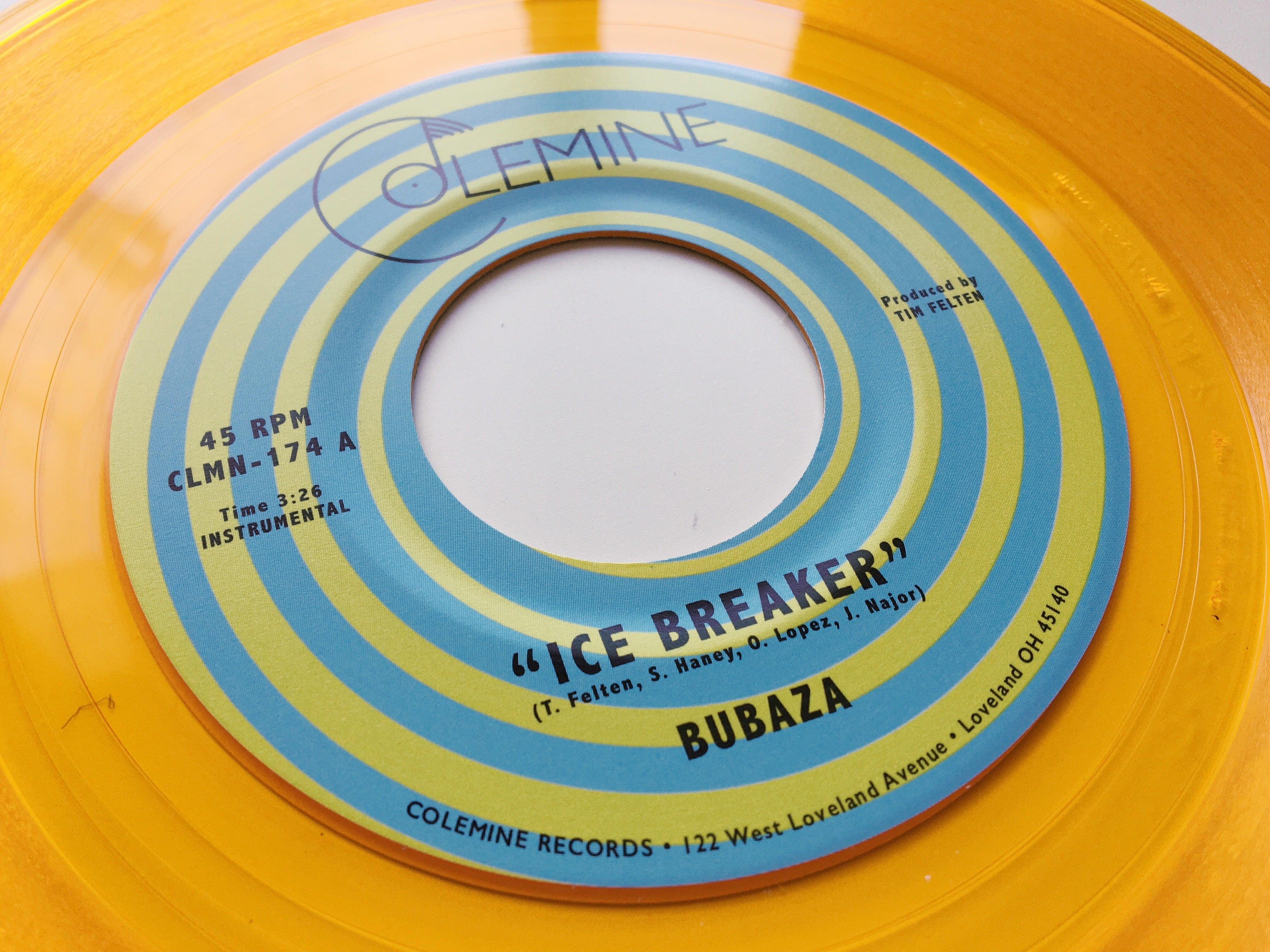 Bubaza Ice Breaker 7-tommer oransje vinyl funk