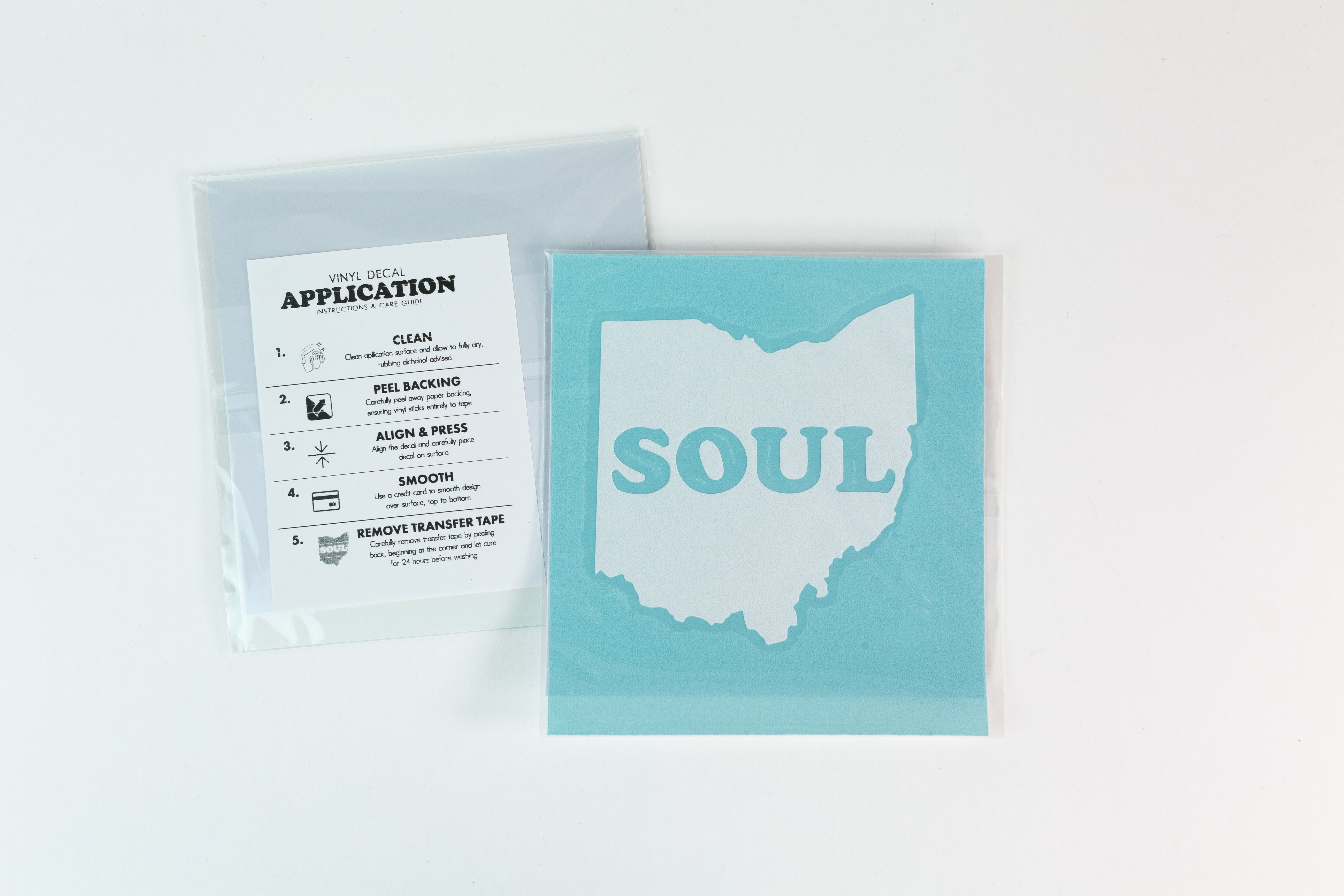 Ohio Soul Transfer vinylklistremerke 3x3 hvit