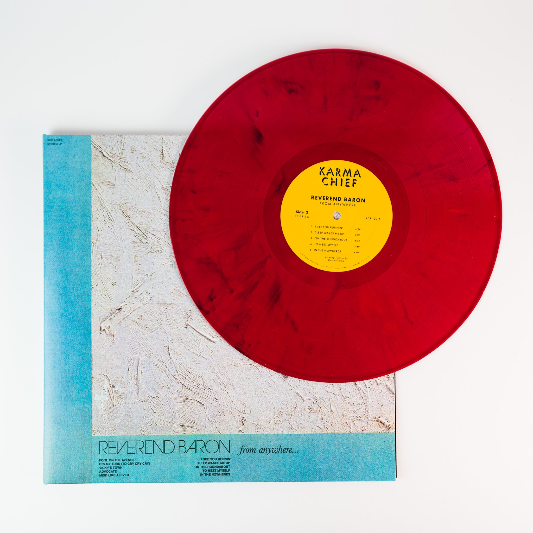 Reverend Baron From Anywhere LP maroon signert singer-songwriter